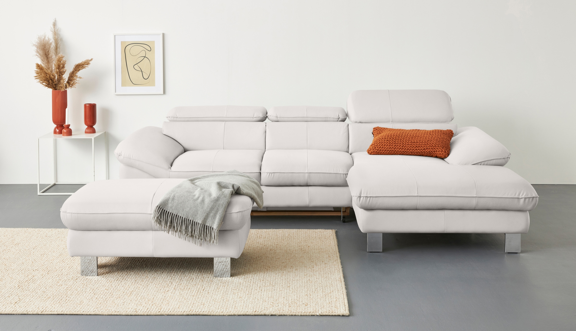 COTTA Ecksofa "Driver L-Form" mit Kopfteilverstellung, wahlweise mit Bettfu günstig online kaufen