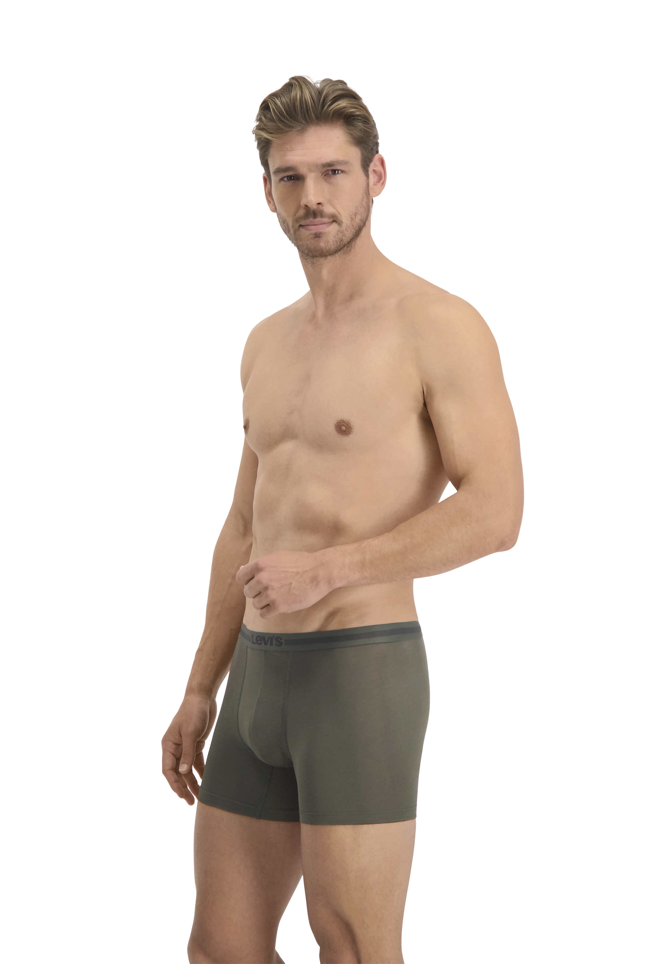 Levi's® Boxershorts »LEVIS MEN TENCEL BOXER BRIEF 2P«, (Packung, 2 St., 2er Pack), mit breitem Logobund