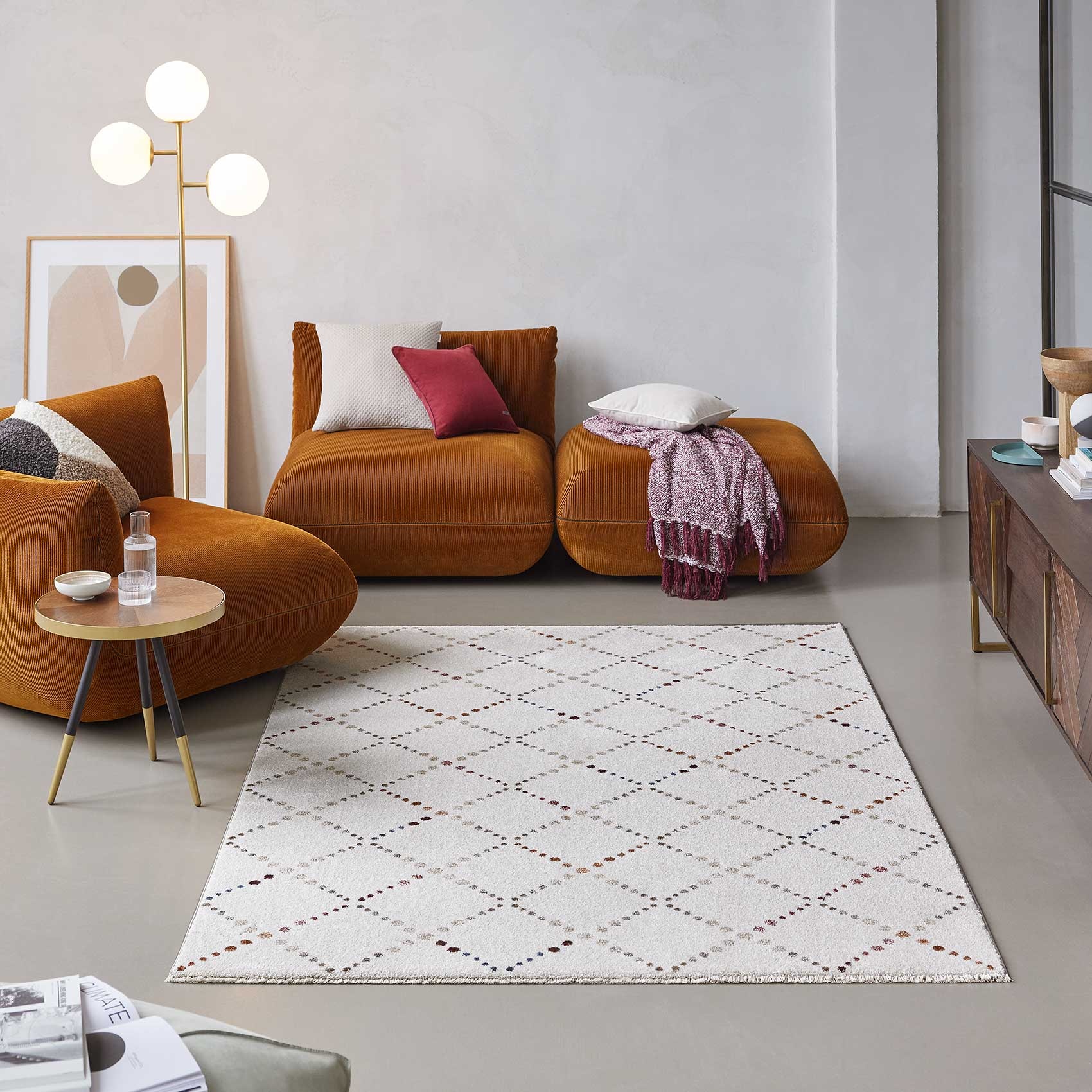 Esprit Teppich »Ina« quadratisch 12 mm Höhe Kurzflorteppich, gewebt, geometrisch, modern, Wohnzimmer, streifen