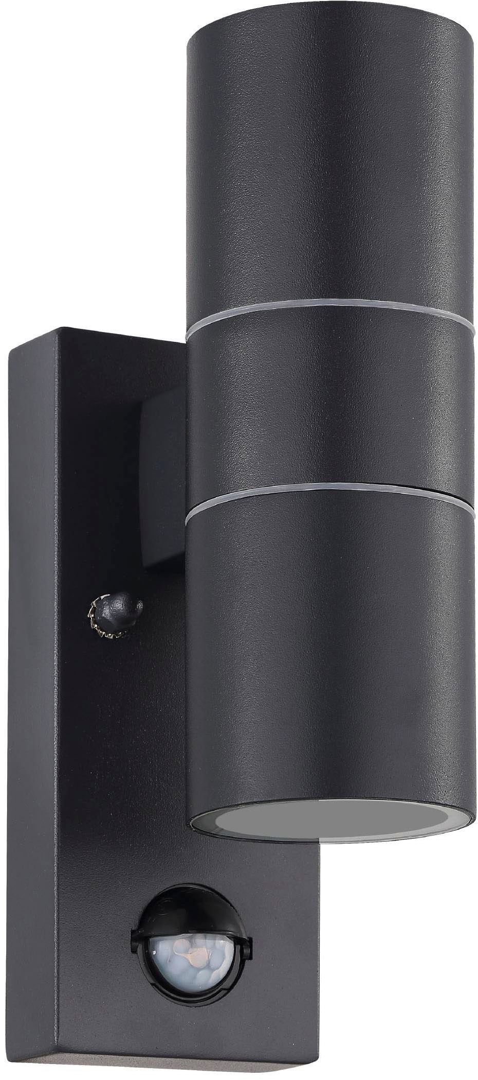 EGLO Wandleuchte »Riga 5 Außen-Wandlampe, Außenleuchte, IP44, Deckenleuchte, Lampe« GU10 1 Stk. Wand-/Deckenleuchte - L6,5 x H21,5 x AL11cm - anthrazit - 2X2,8W inkl.