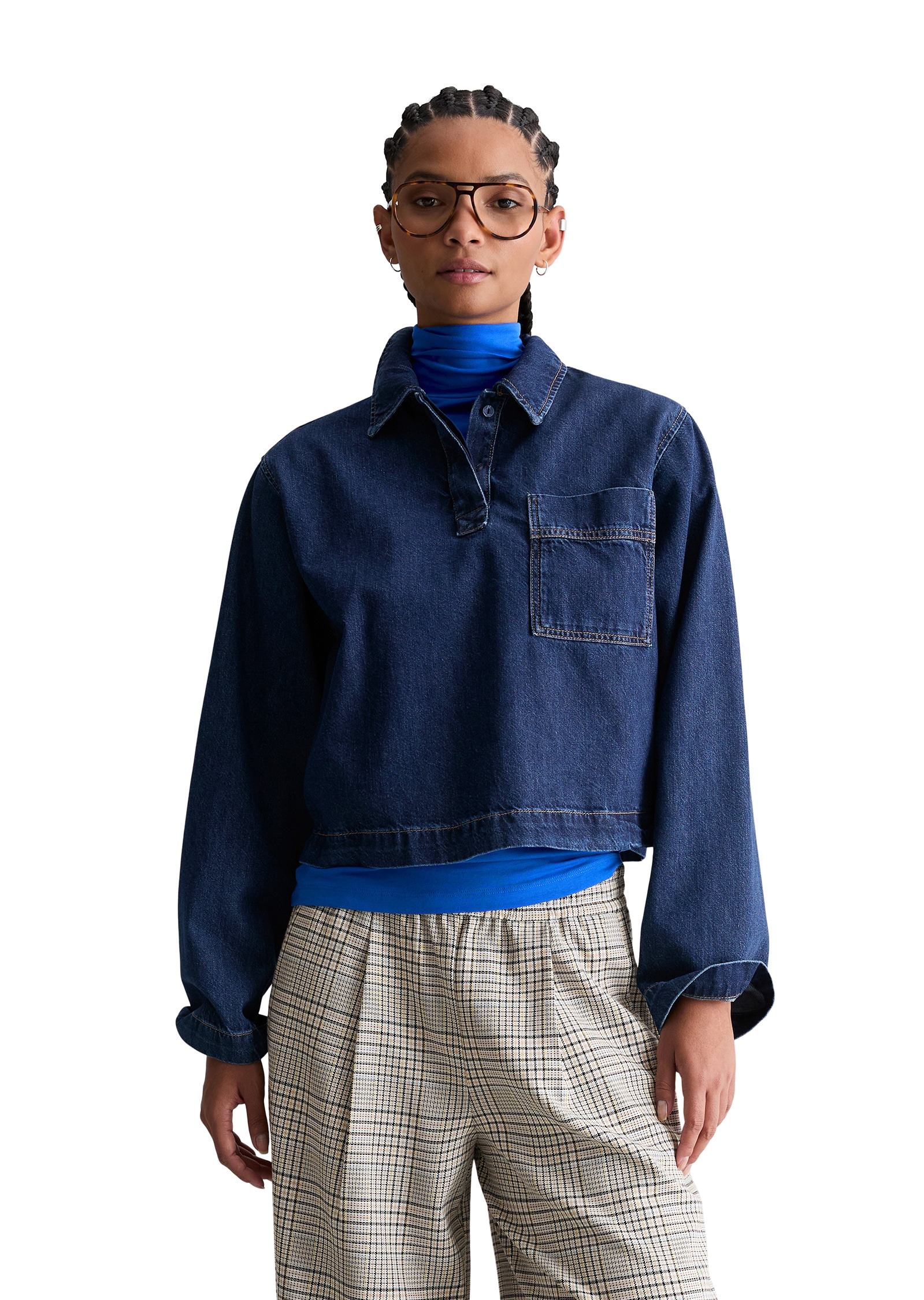 Marc OPolo DENIM Langarmbluse "aus reiner Bio-Baumwolle" günstig online kaufen