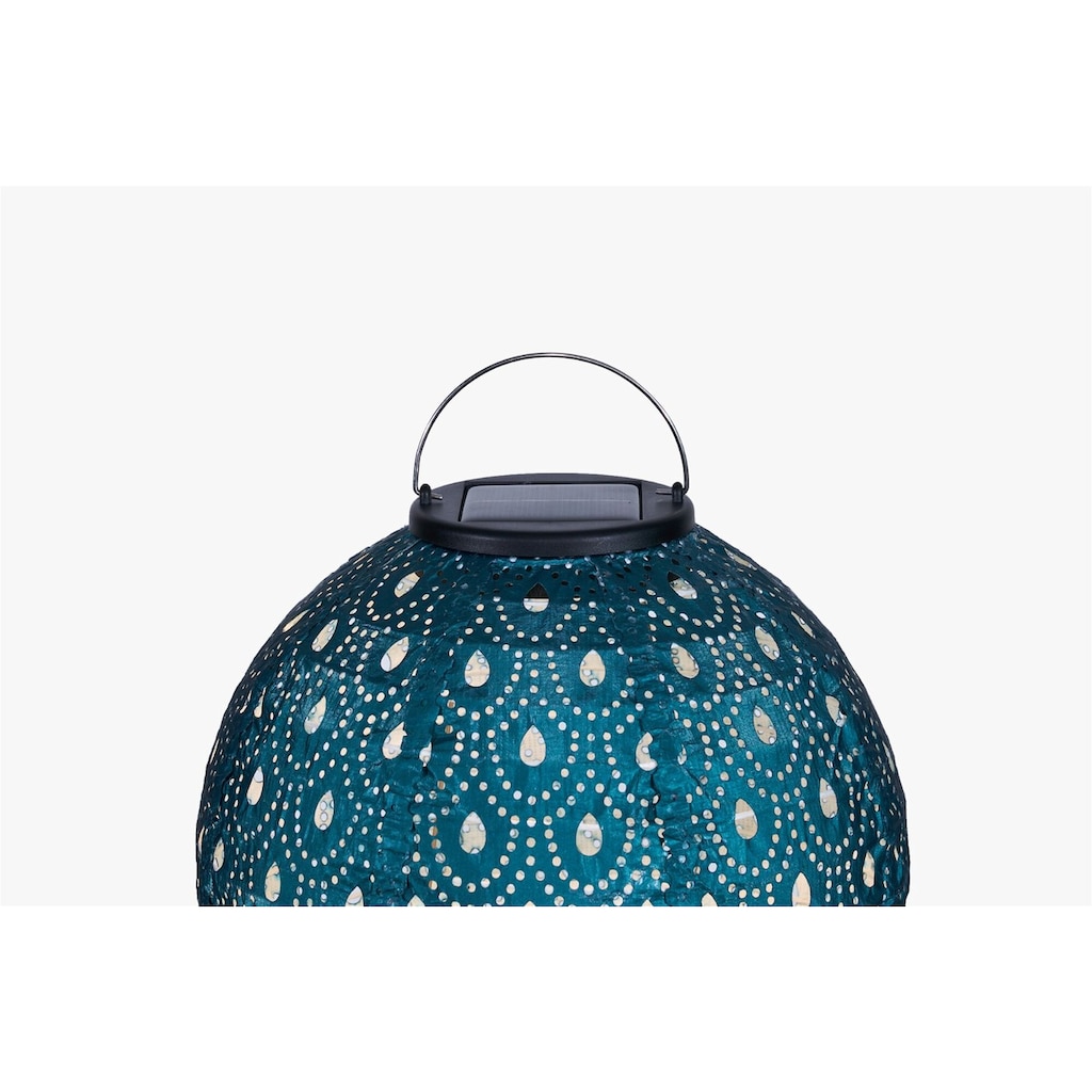 Pauleen LED Laterne »Sunshine Charm Lampion Solar blau Tyvek Vlies«, 1 flammig-flammig