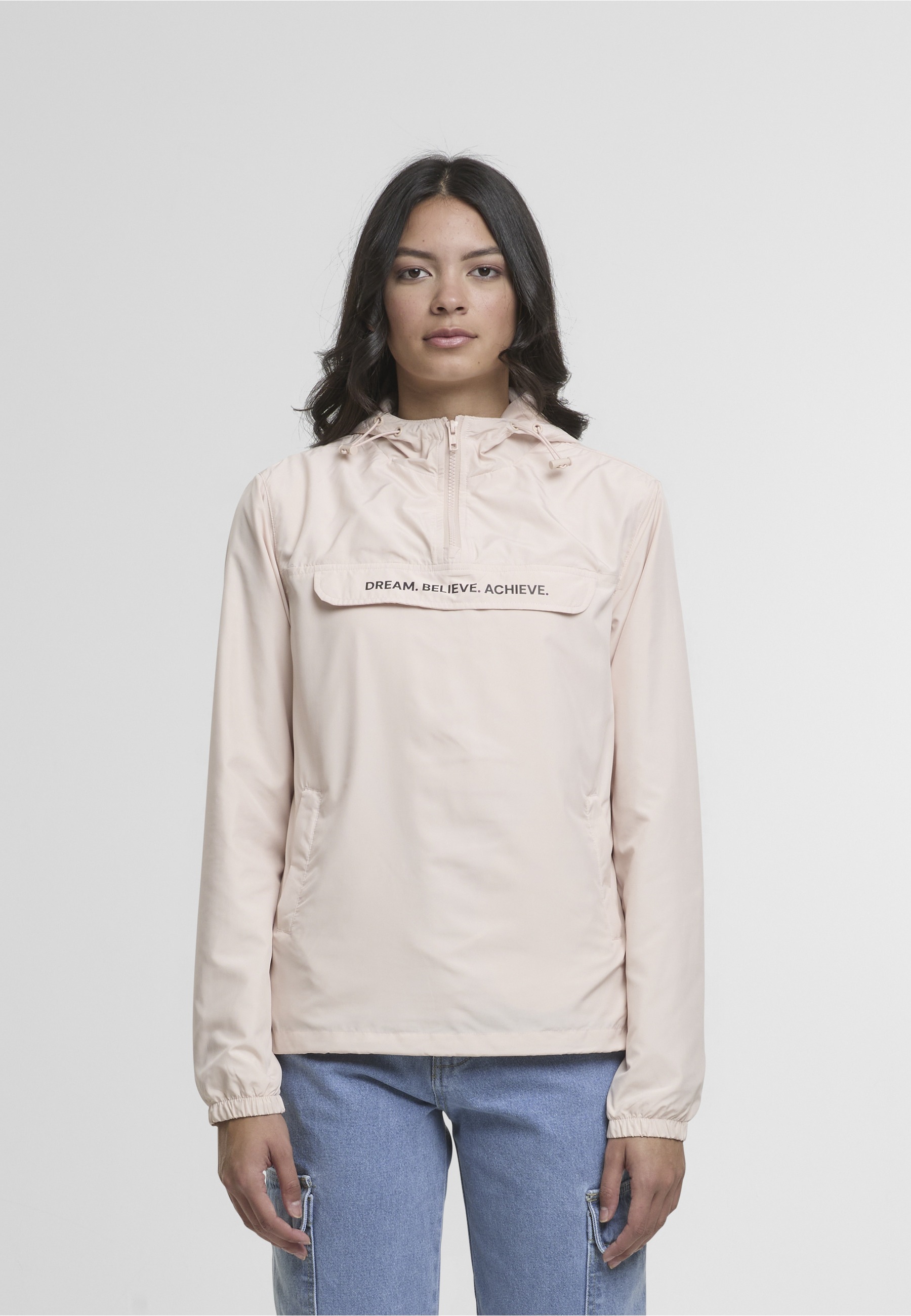 MisterTee Umstandssweatshirt »MisterTee Dream Believe Achieve Ladies Basic Pull Over Jacket«

