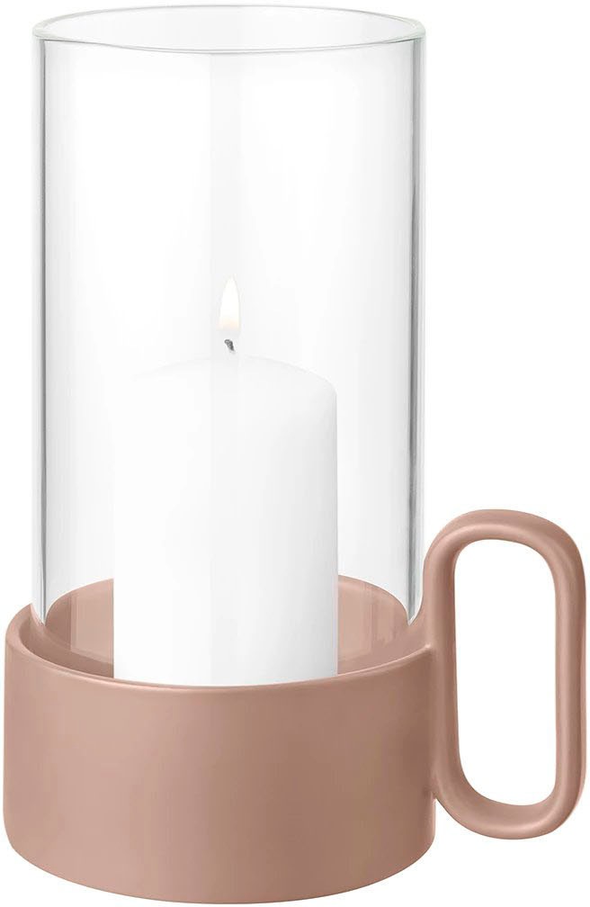 BLOMUS "Windlicht YURAGI" aus Steingut und Glas, Höhe ca. 21 cm günstig online kaufen