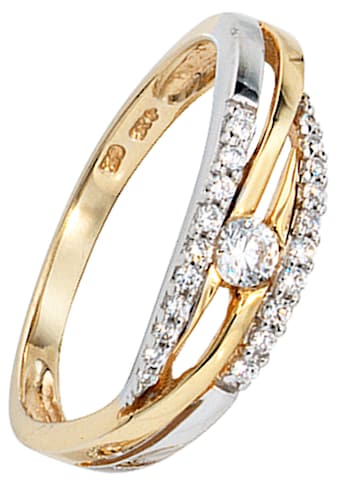 JOBO Goldring »Ring mit Zirkonia«, 333 Gold bicolor kaufen