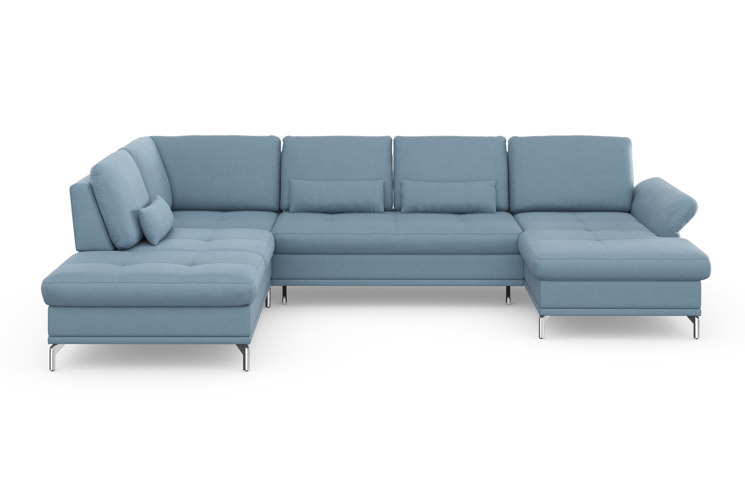 Home affaire Wohnlandschaft "Palm Beach U-Form" Federkern, mit Sitztiefenve günstig online kaufen