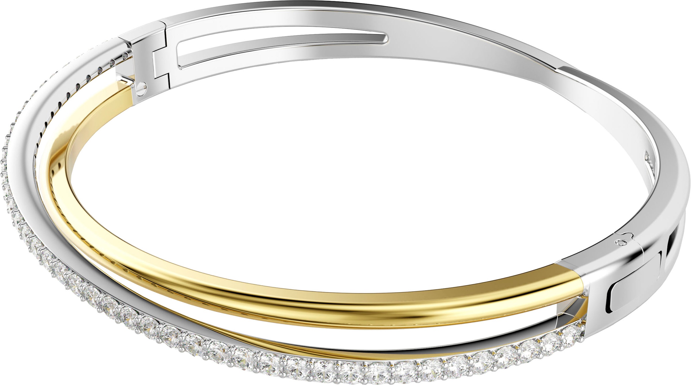 Swarovski Armreif »Schmuck Geschenk Armschmuck Hyperbola, 5689721, 5689720, 5689722«, mit Swarovski® Zirkonia (synth.)