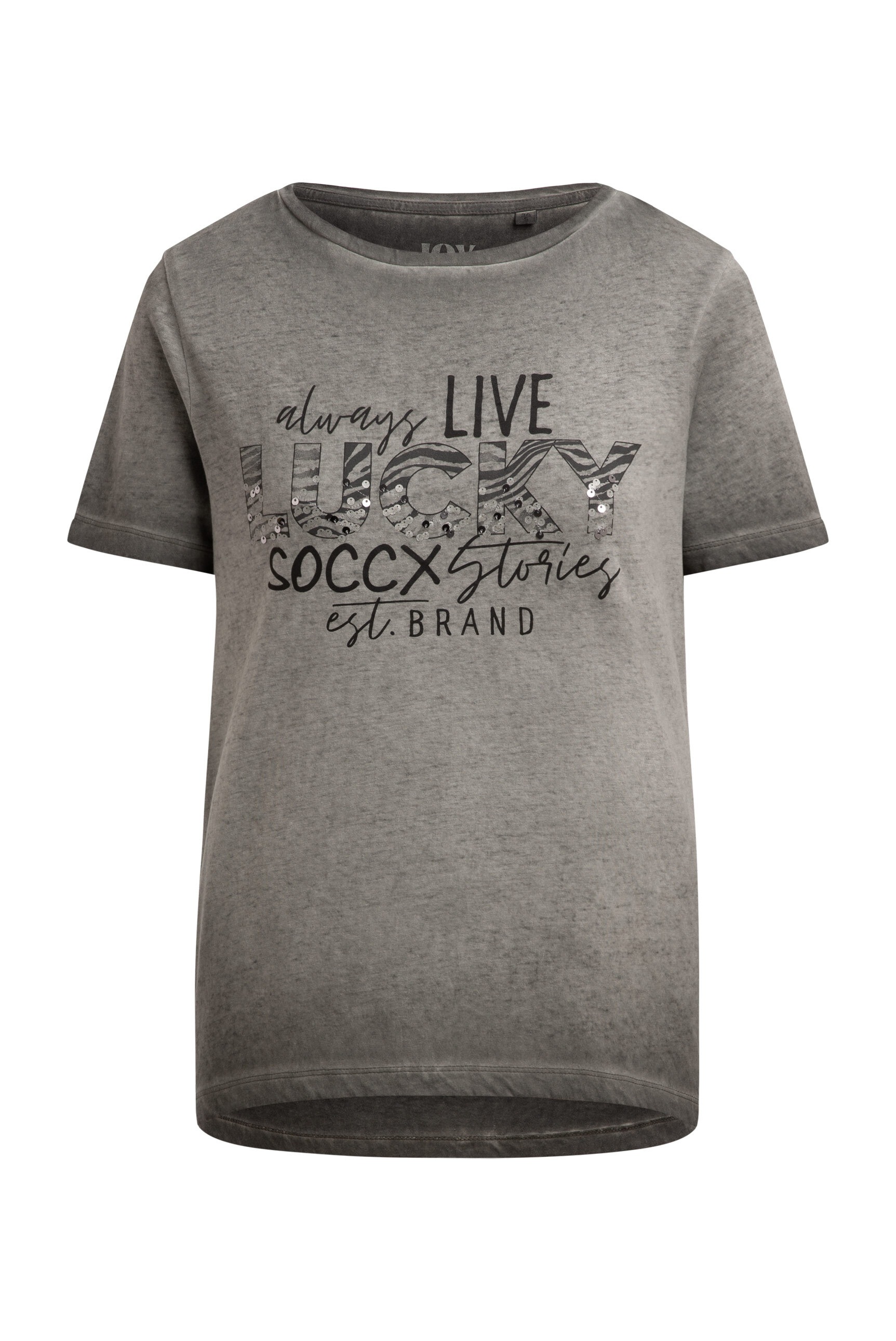 SOCCX Rundhalsshirt aus Baumwolle günstig online kaufen