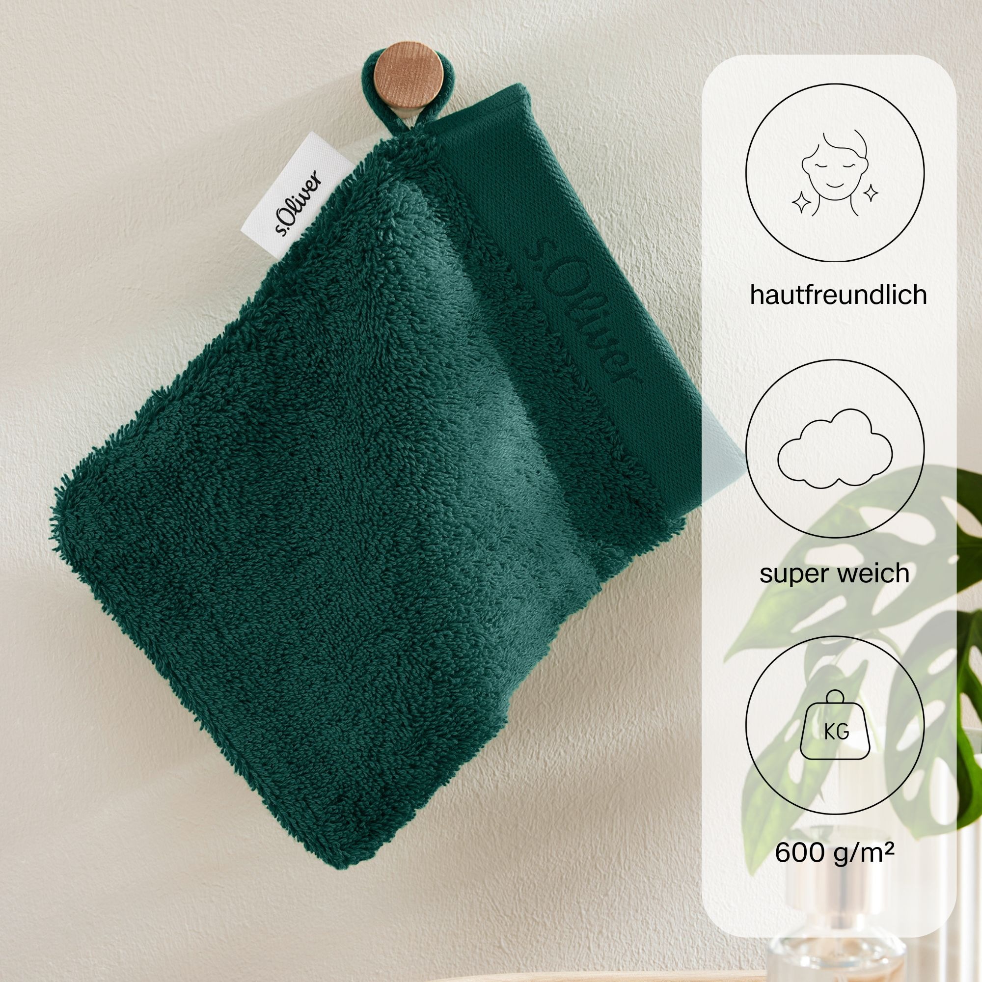 s.Oliver Waschhandschuh "s.Oliver, Premium Qualität, 600 gr/m², auch als Se günstig online kaufen