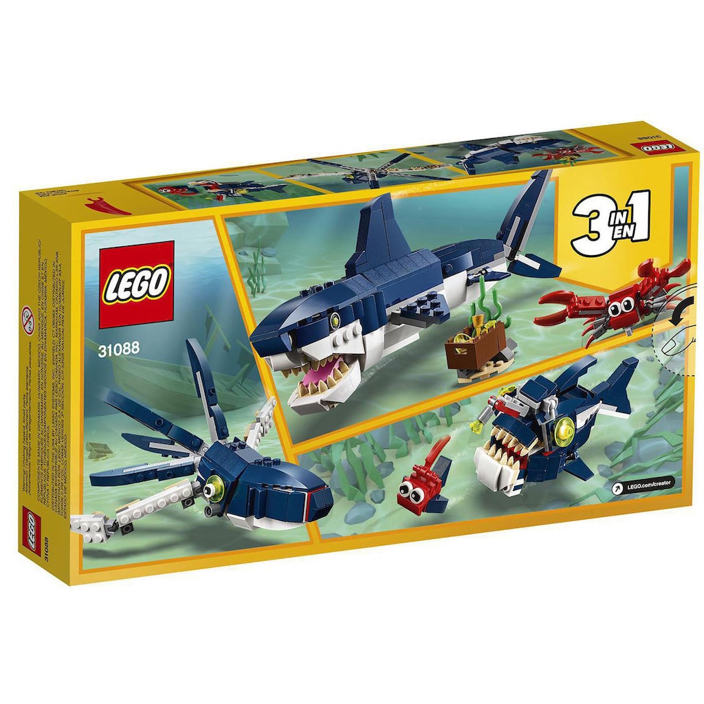 LEGO® Konstruktionsspielsteine »Bewohner der Tiefsee (31088), LEGO® Creator 3in1«, (230 St.)