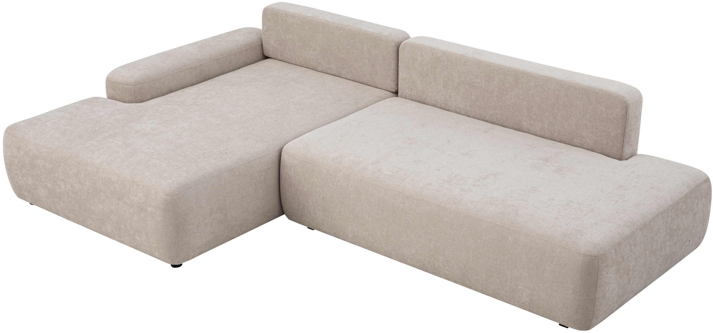 INOSIGN Ecksofa »TORGE, Schlafsofa Cord, Samtvelours u. Strukur fein, Couch in L-Form«, Schlaffunktion und Bettkasten, Liegefläche: 210x125 cm, neues Design