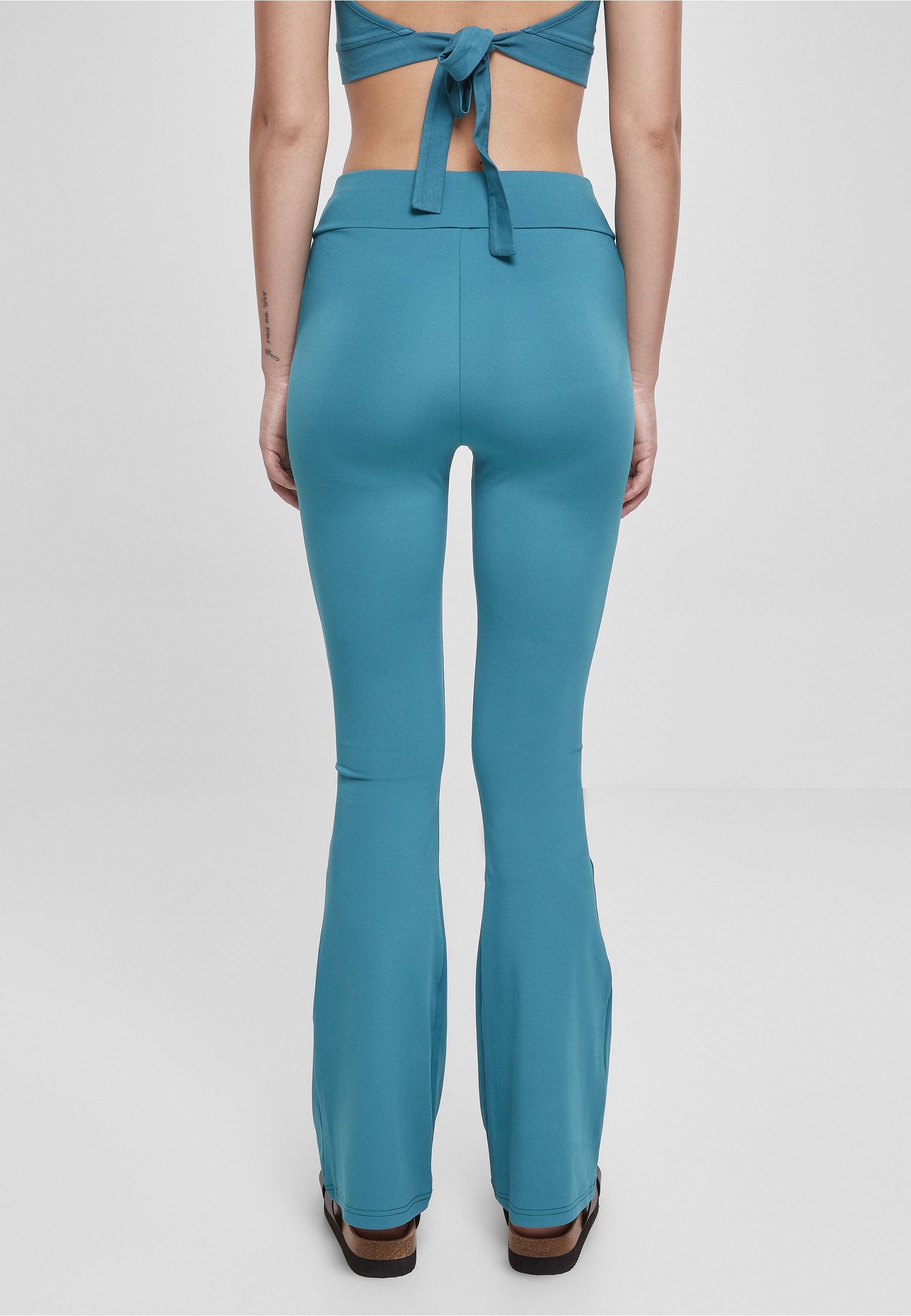 URBAN CLASSICS Leggings »Urban Classics Damen Ladies Recycled High Waist Flared Leggings«