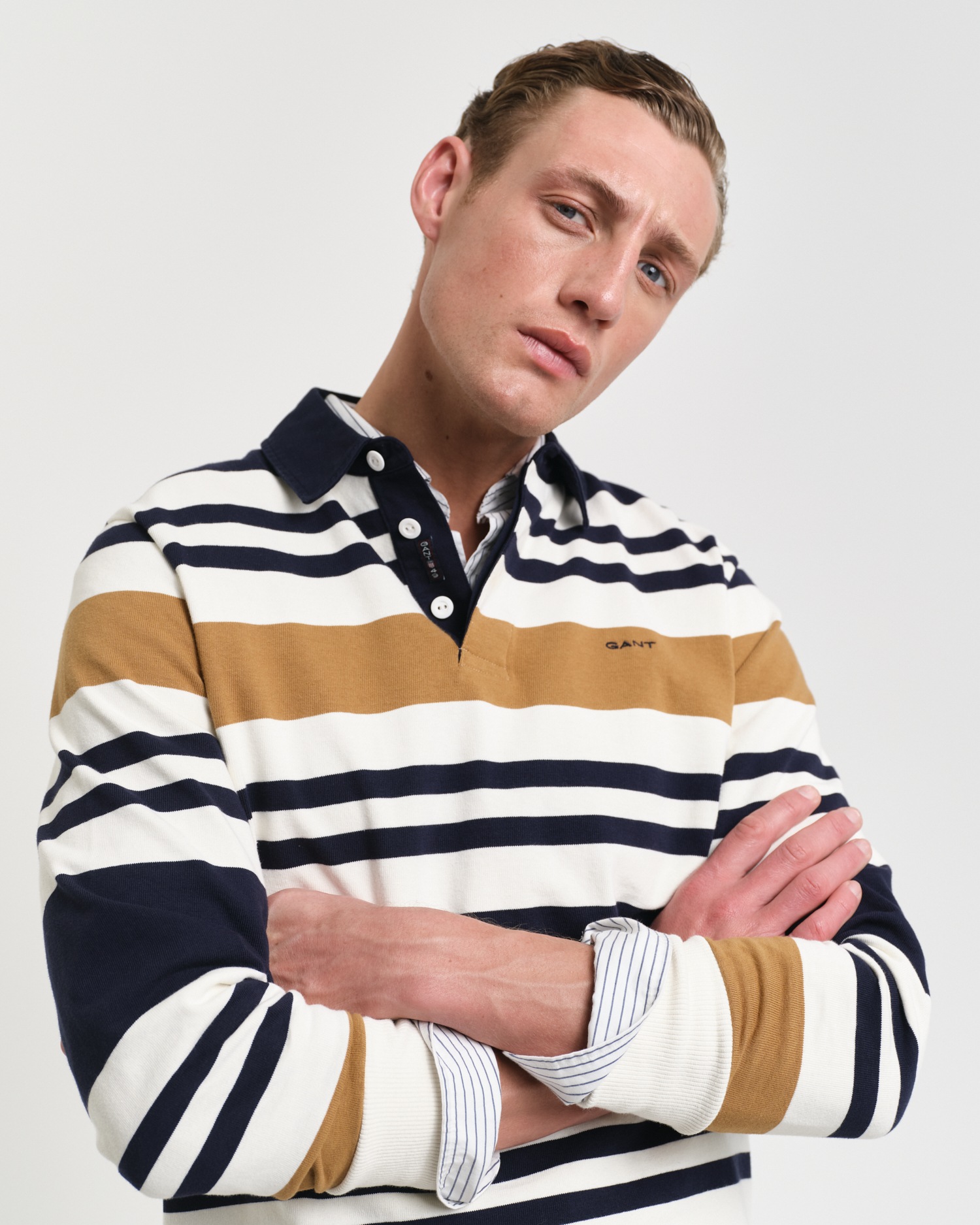 Gant Langarm-Poloshirt "MULTISTRIPE HEAVY RUGGER", mit bunten Streifen, uni günstig online kaufen