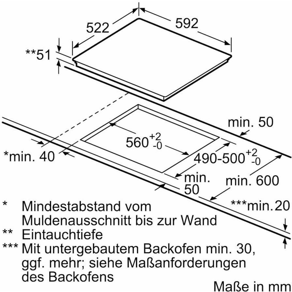 SIEMENS Induktions-Kochfeld von SCHOTT CERAN®, EU611BEB2E