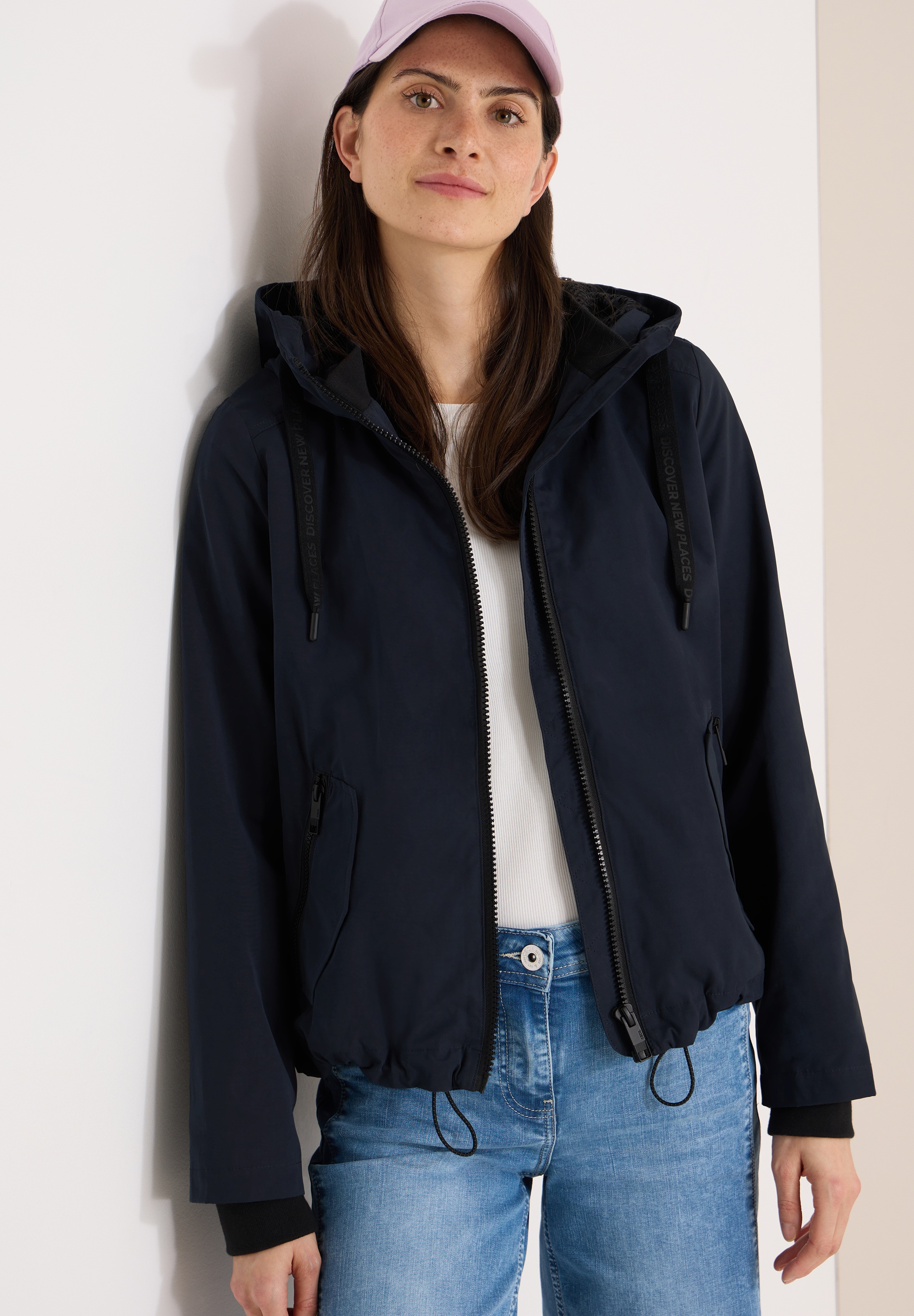 Cecil Kurzjacke mit Kapuze im Hoodie-Style