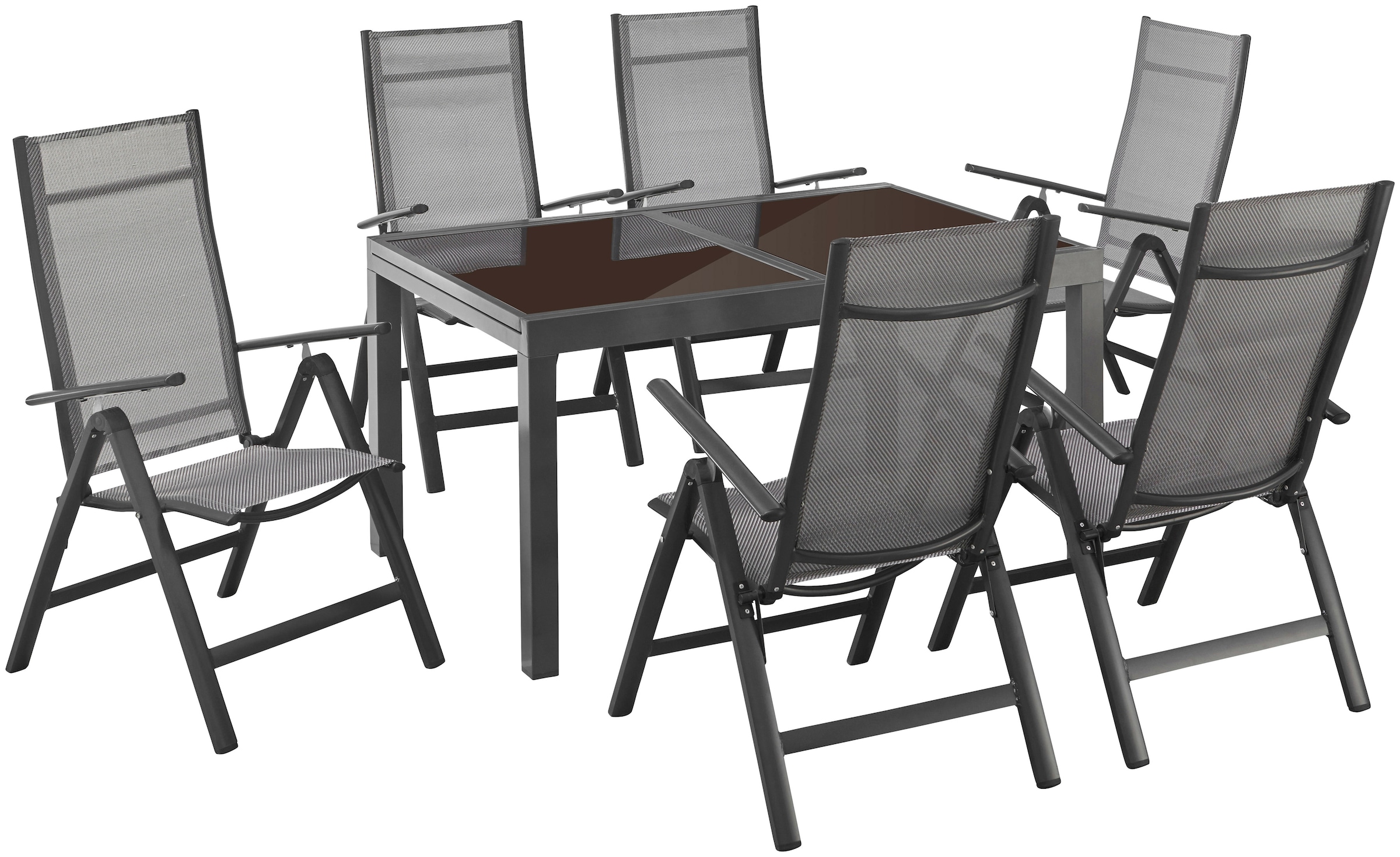 MERXX Garten-Essgruppe »Amalfi«, (7 tlg.), 6 Stühle mit Tisch