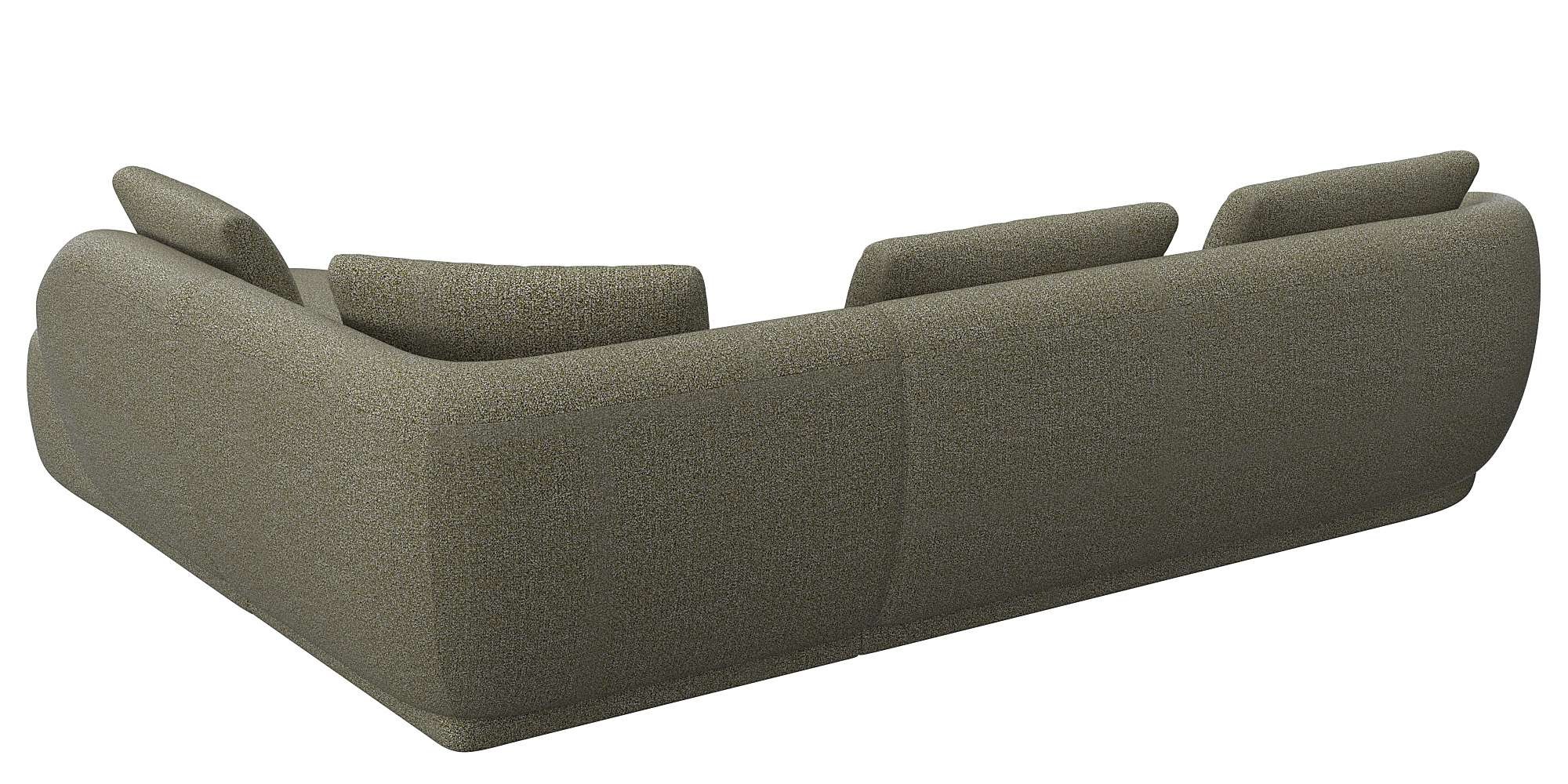 FLEXLUX Ecksofa »Torino, rund, L-Form, Sofa-Ecke mit Ottomane«, Modernes, organisches Sofa-Design, Kaltschaum, Wellenunterfederung