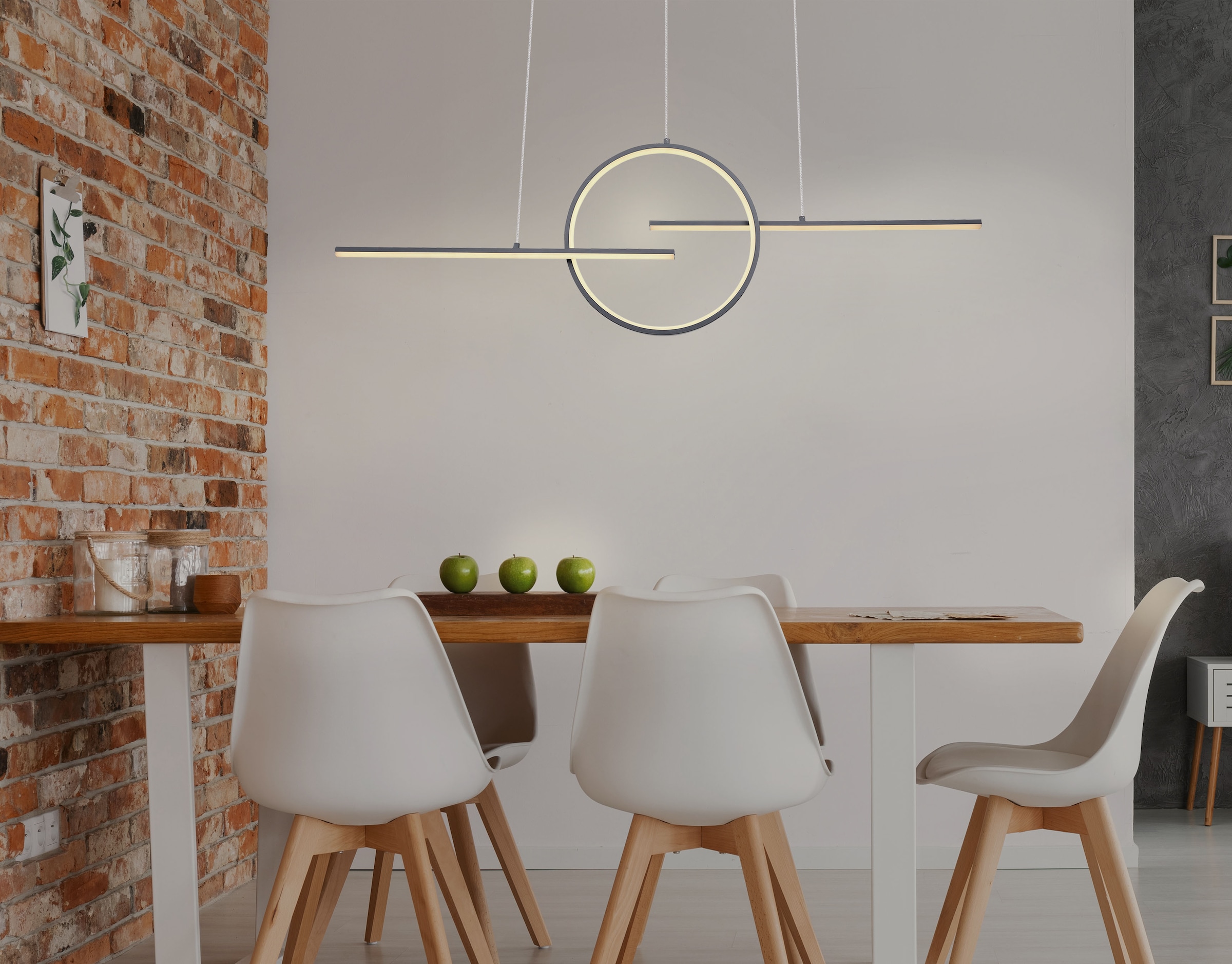 GLOBO LIGHTING LED Pendelleuchte »BARRAL«, Leuchtmittel LED-Modul | LED fest integriert, Hängelampe/Hängeleuchte/Wohnzimmer/Esstisch/elegant