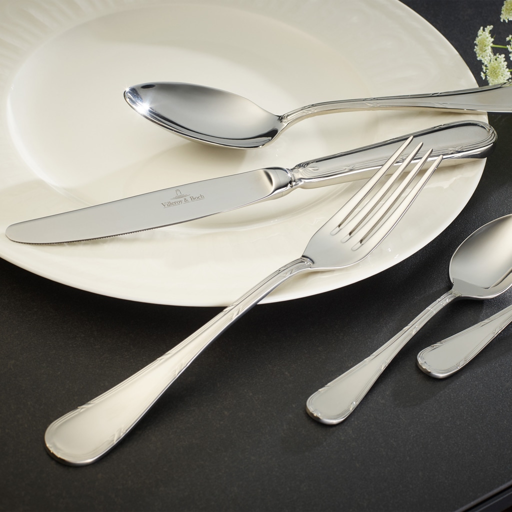 Villeroy & Boch Tafelmesser »Tafelmesser Kreuzband Septfontaines 225 mm 6er Set silber« Spülmaschinenfest