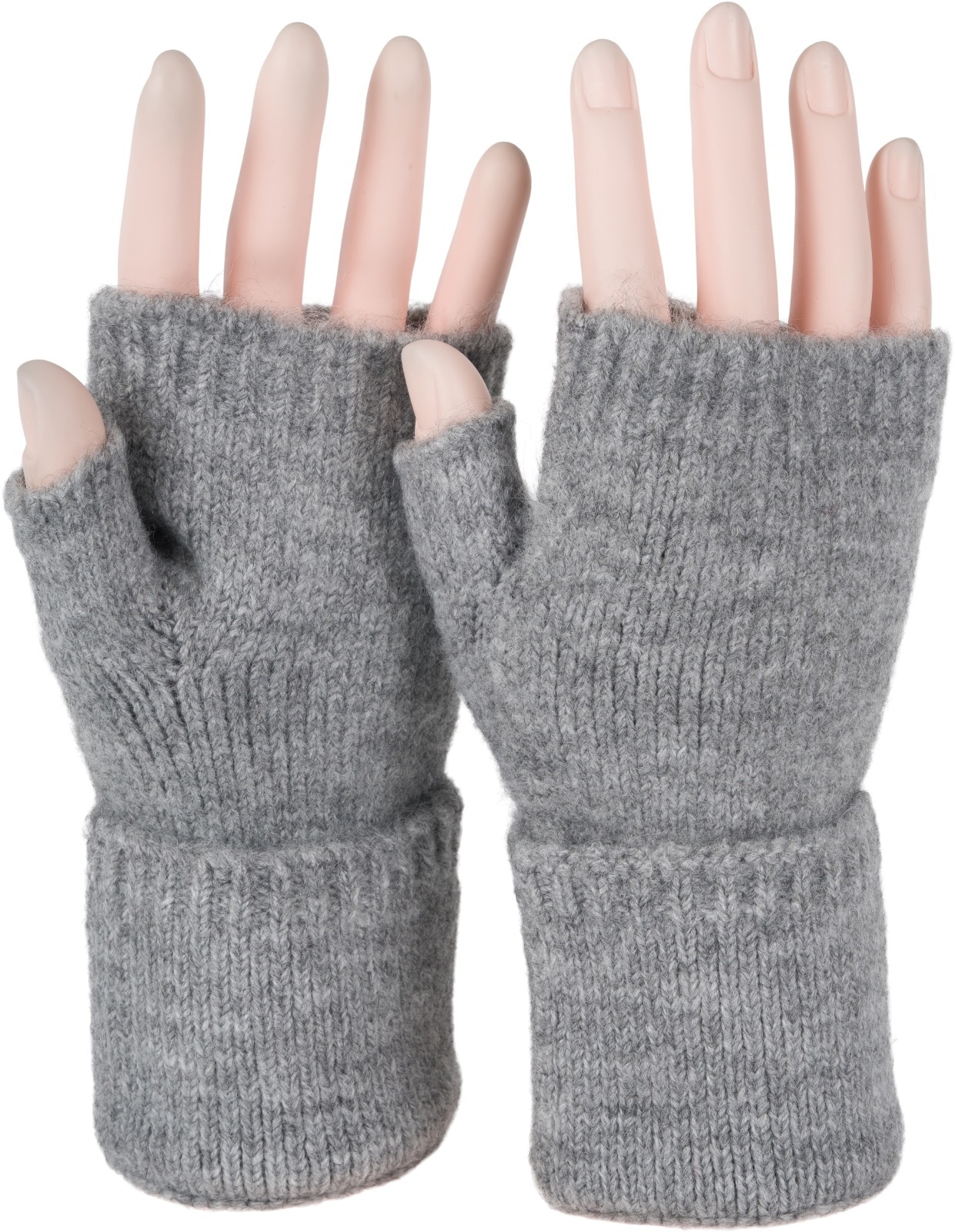styleBREAKER Strickhandschuhe "Fingerlose Strickhandschuhe Einfarbig" 1 Stk.
