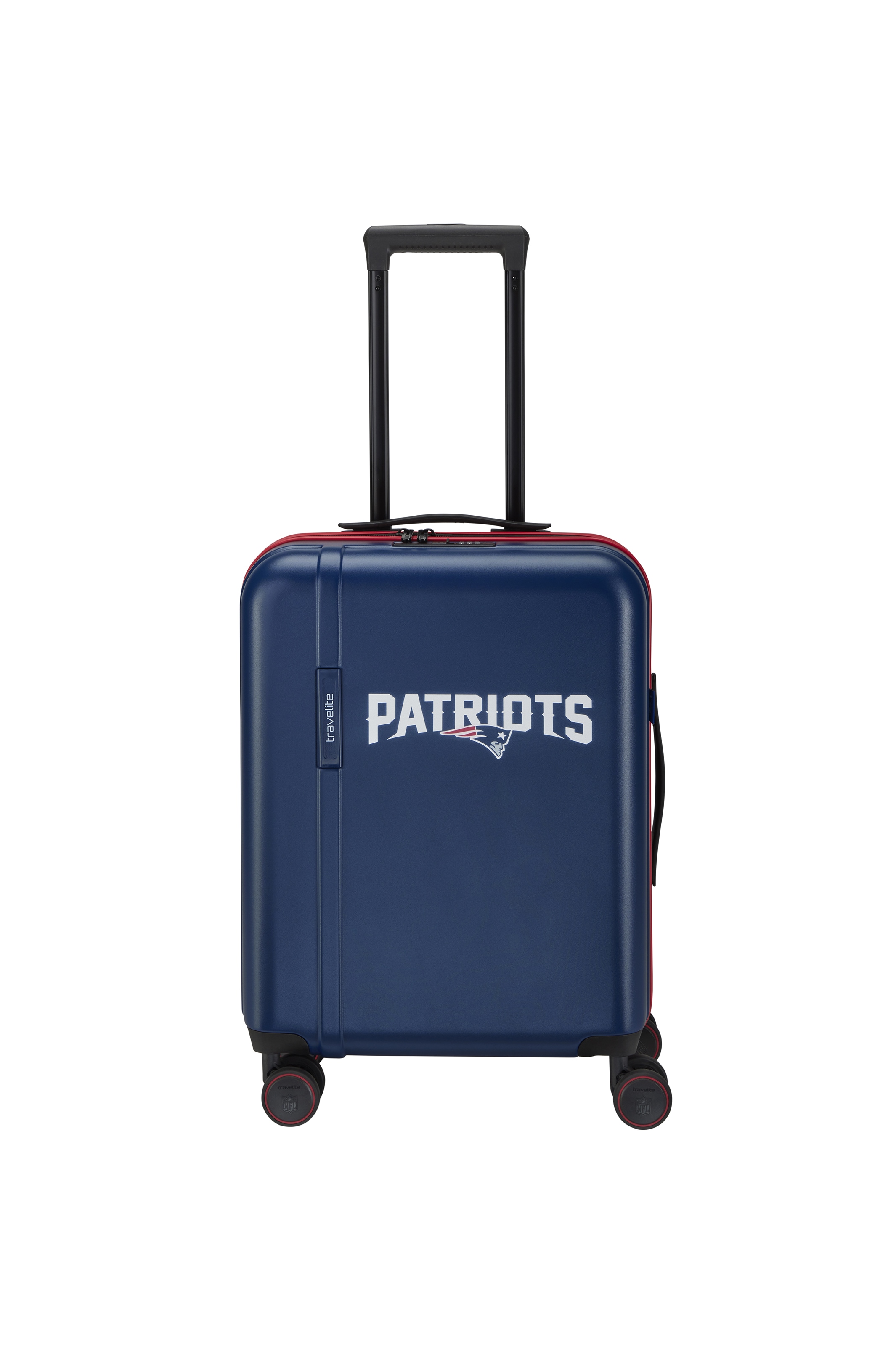 travelite "travelite x NFL Koffer Hartschale" 36 l 4 Rollen mit TSA-Schloss und 4 Doppelrollen – offizielles NFL-Teamdesign