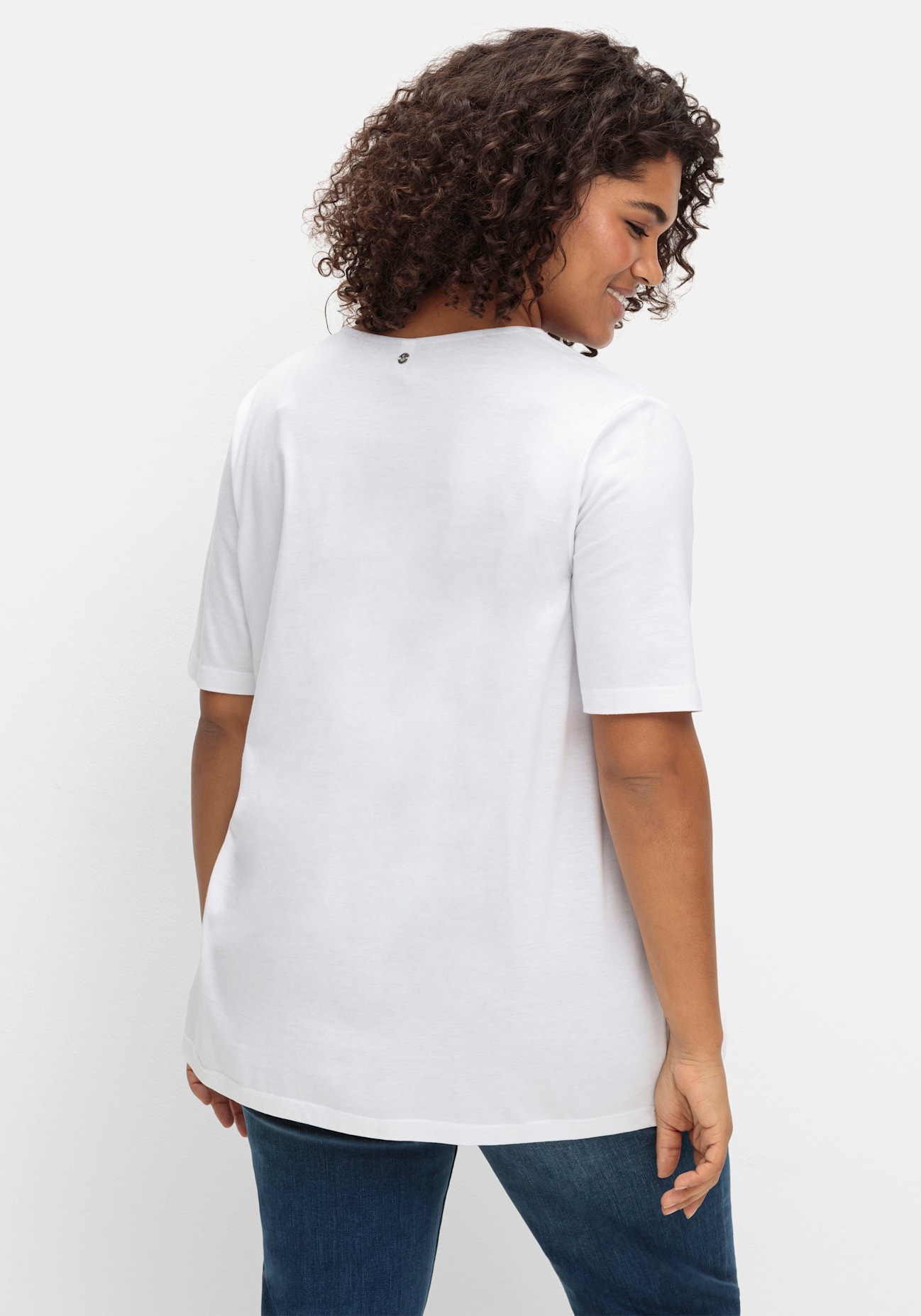 Sheego Kurzarmshirt "T-Shirt", (1 tlg.) günstig online kaufen