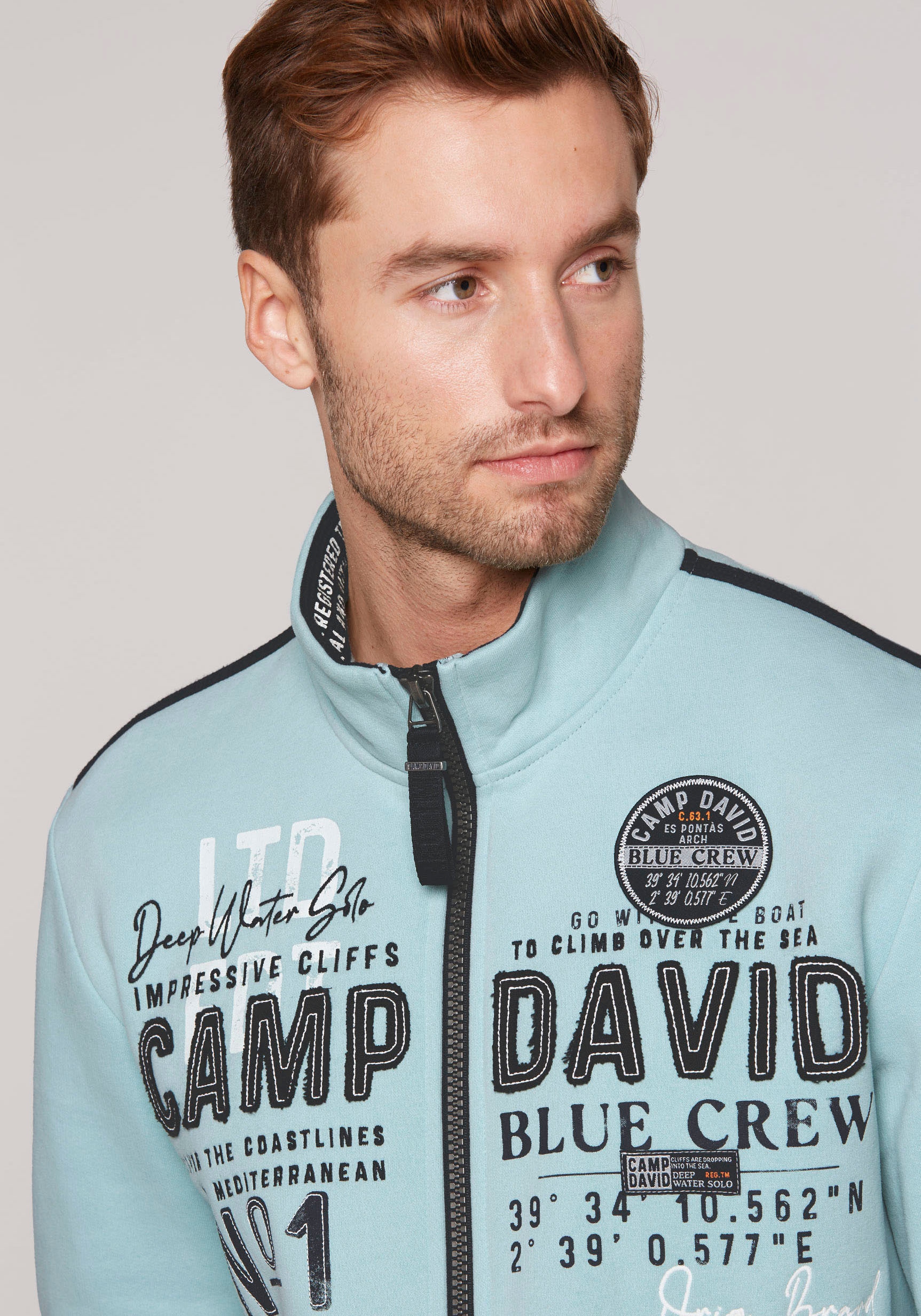 CAMP DAVID Sweatshirt, mit Label-Applikationen