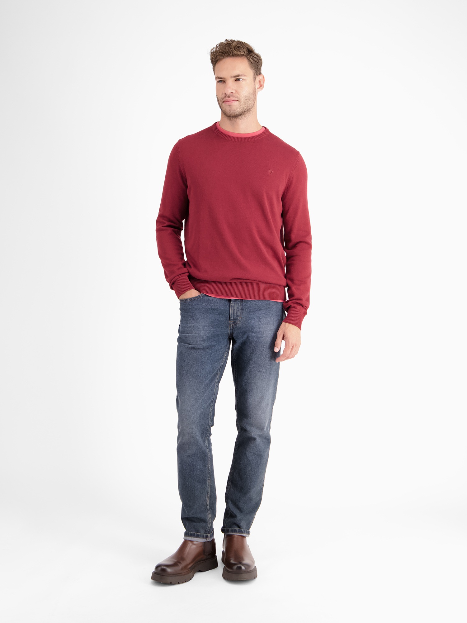 LERROS Strickpullover »LERROS Crewneck Strickpullover«