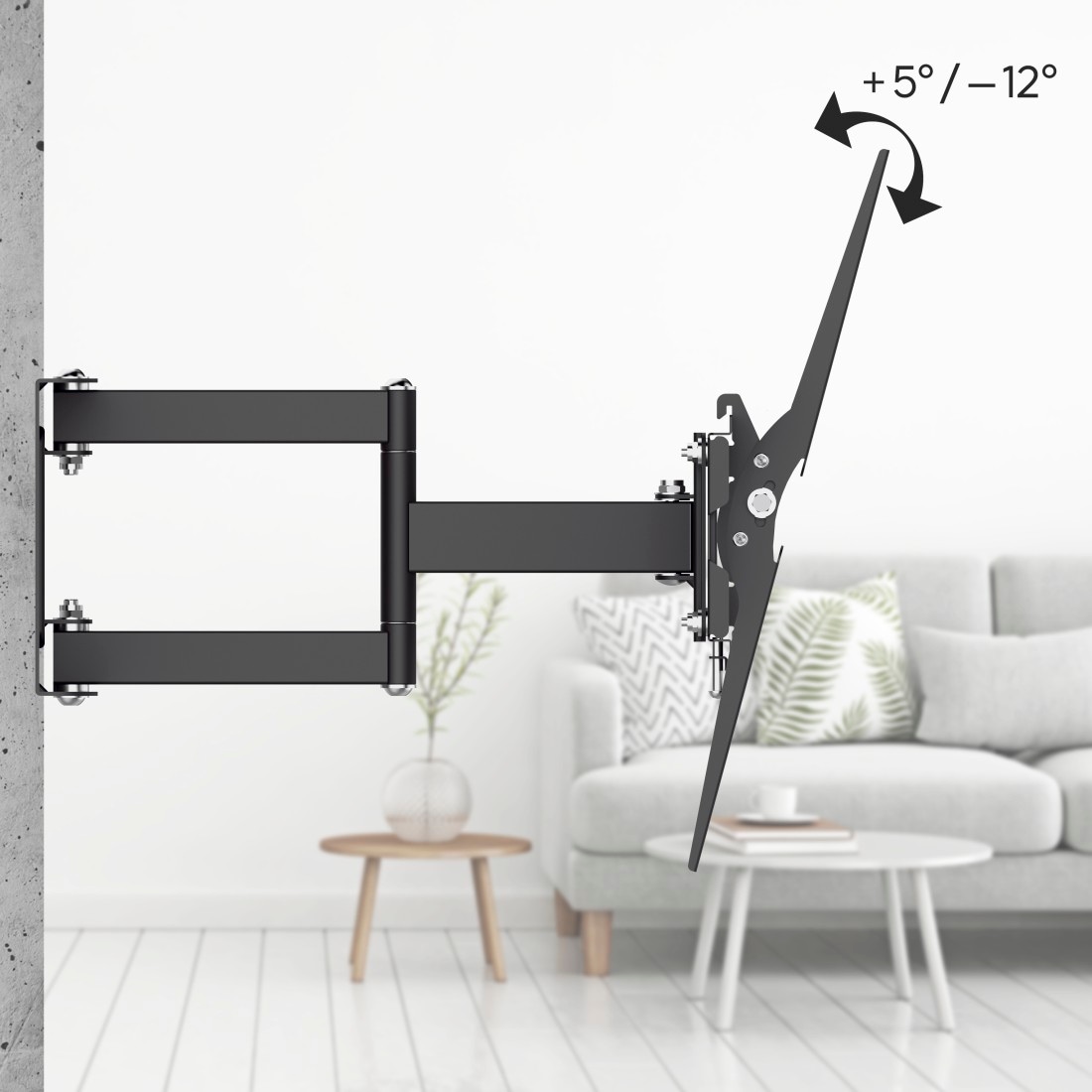 Hama TV-Wandhalterung »Halterung, schwenkbar, neigbar, ausziehbar von 48 - 122 (19" - 48")«, bis 122 cm Zoll, max. 20 kg