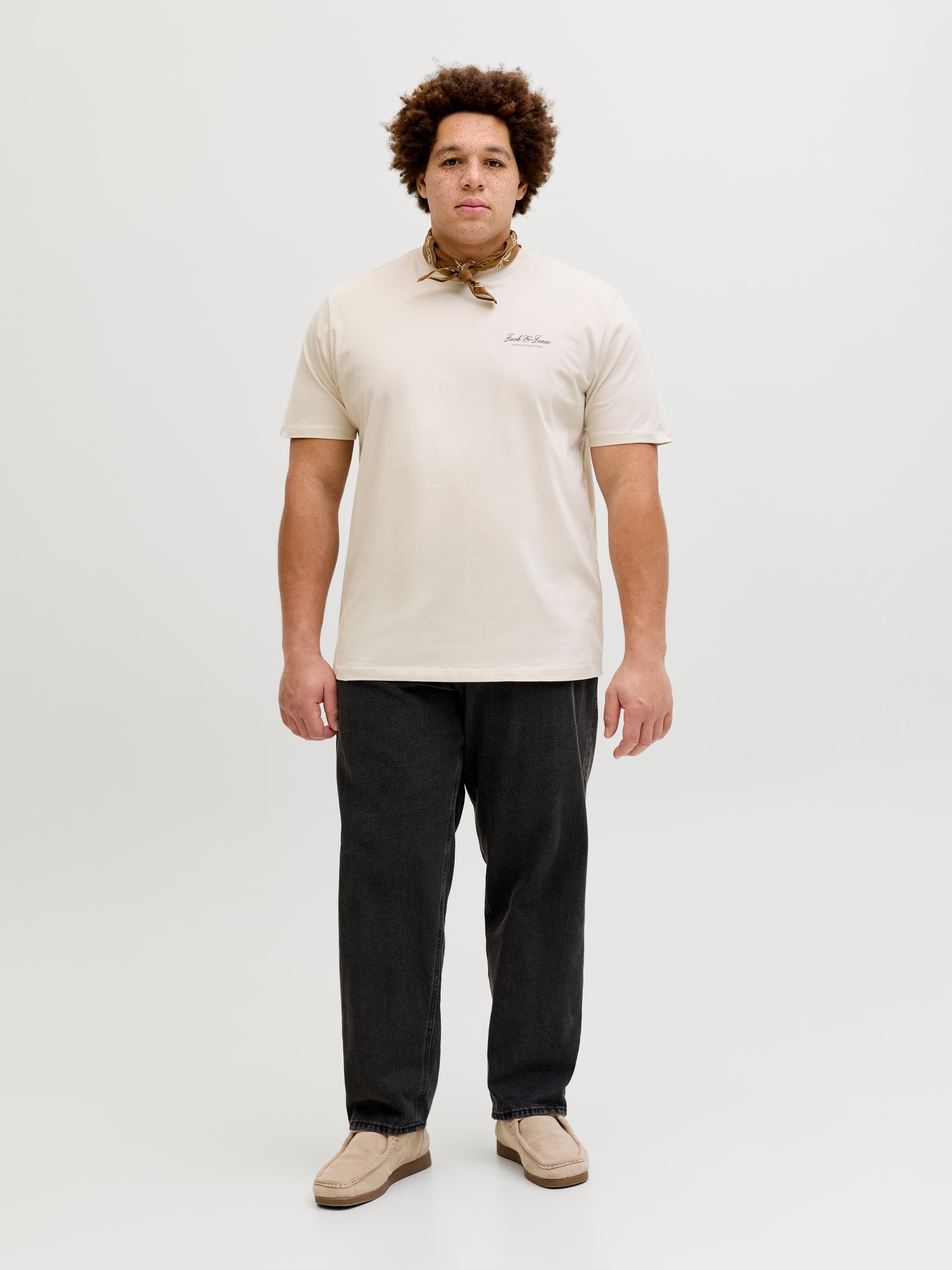 Jack & Jones PlusSize Rundhalsshirt »JJEARCHIVE GRAPHIC TEE SS O-NECK PLS« Baumwolle, regular fit