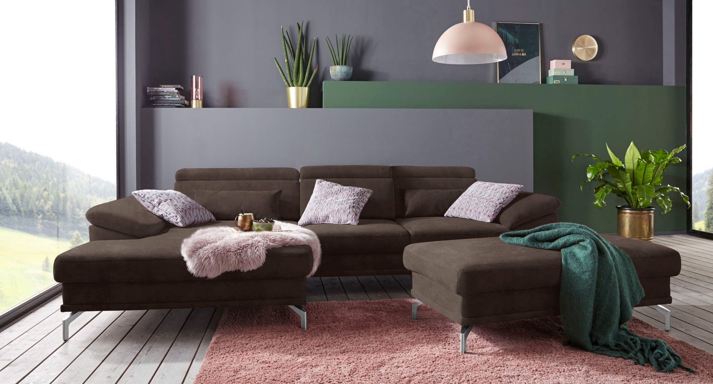 sit&more Ecksofa »Cabana«, Recamiere, wahlweise mit Sitztiefen