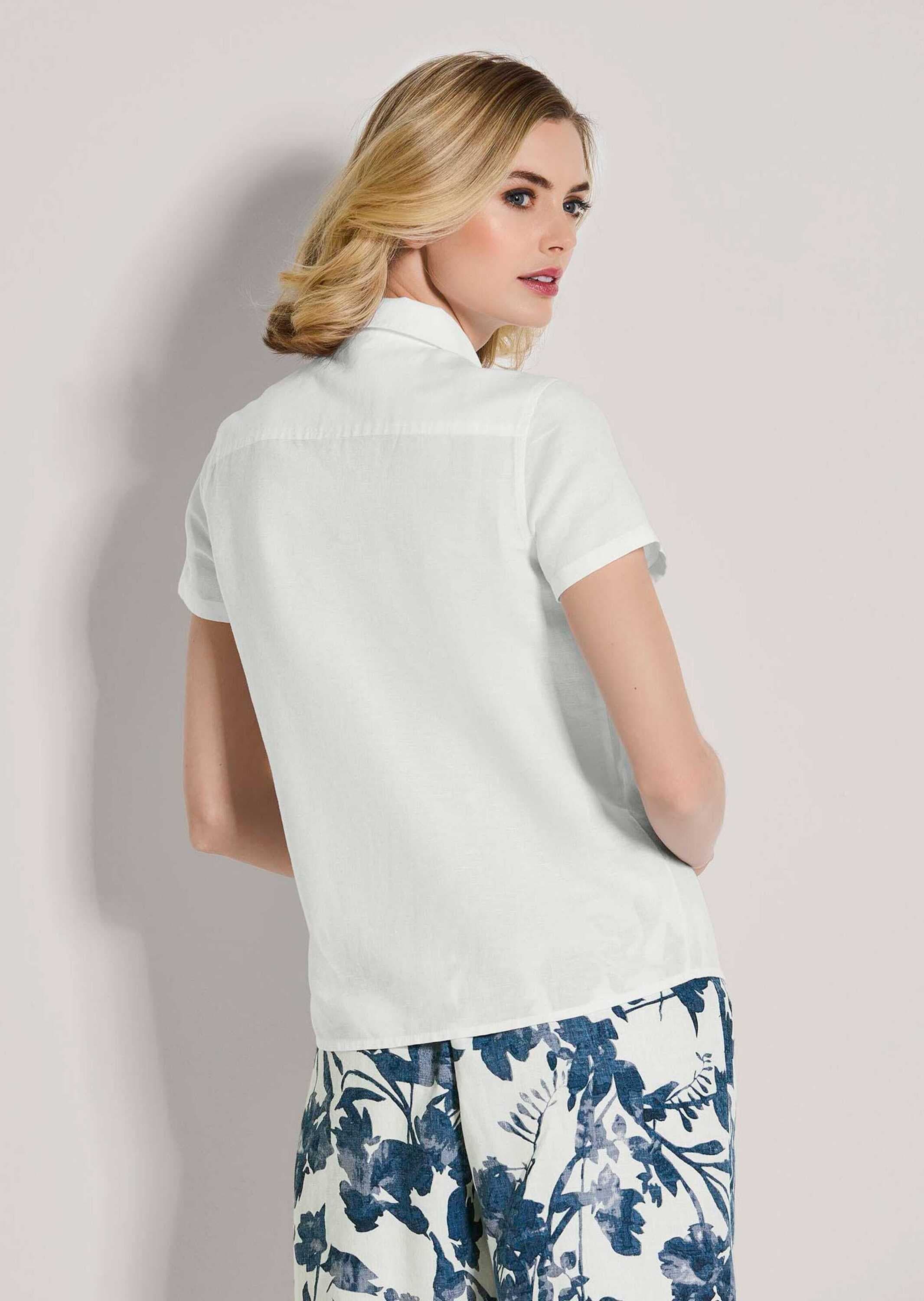 MADELEINE Kurzarmbluse »Bluse Kurzarm-Bluse mit Brusttaschen«