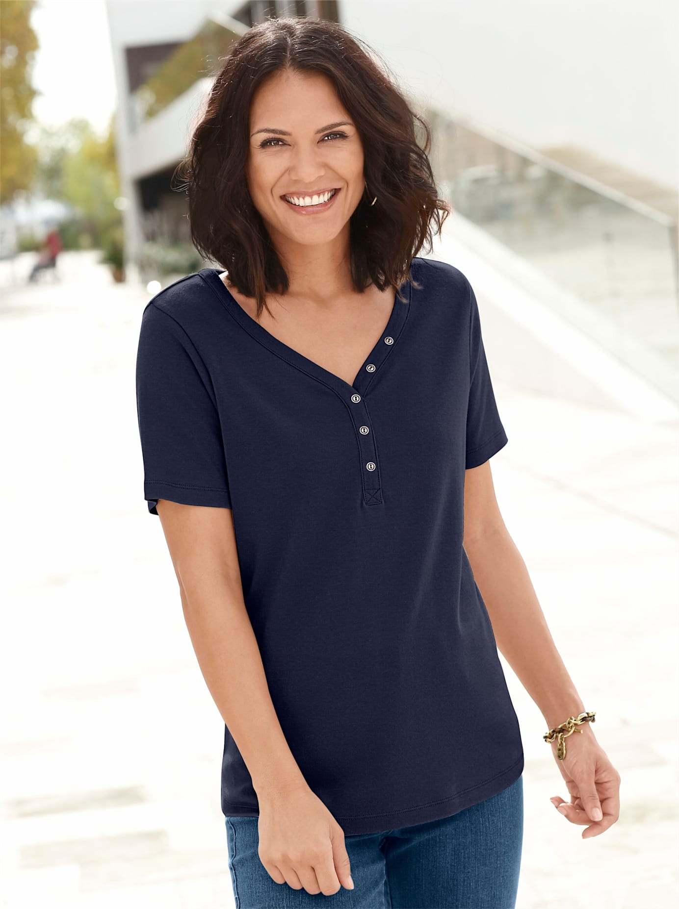 Casual Looks Kurzarmshirt "Shirt" 1 Stk. tlg. günstig online kaufen