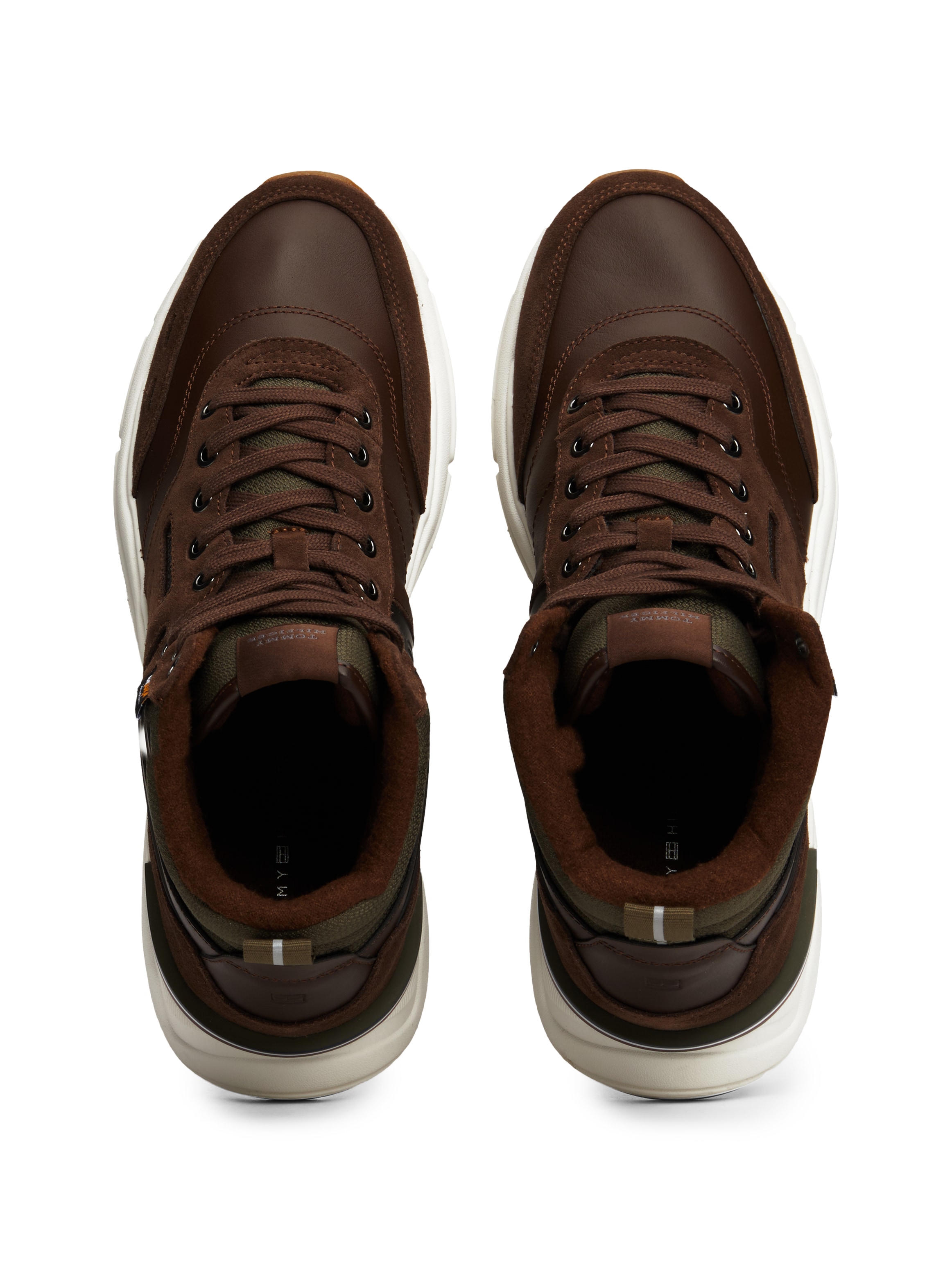 Tommy Hilfiger Keilsneaker »M RUNNER CORDURA HI LTH MIX«, Keilabsatz, Schnürboots, Schnürschuh mit gepolstertem Schaftrand