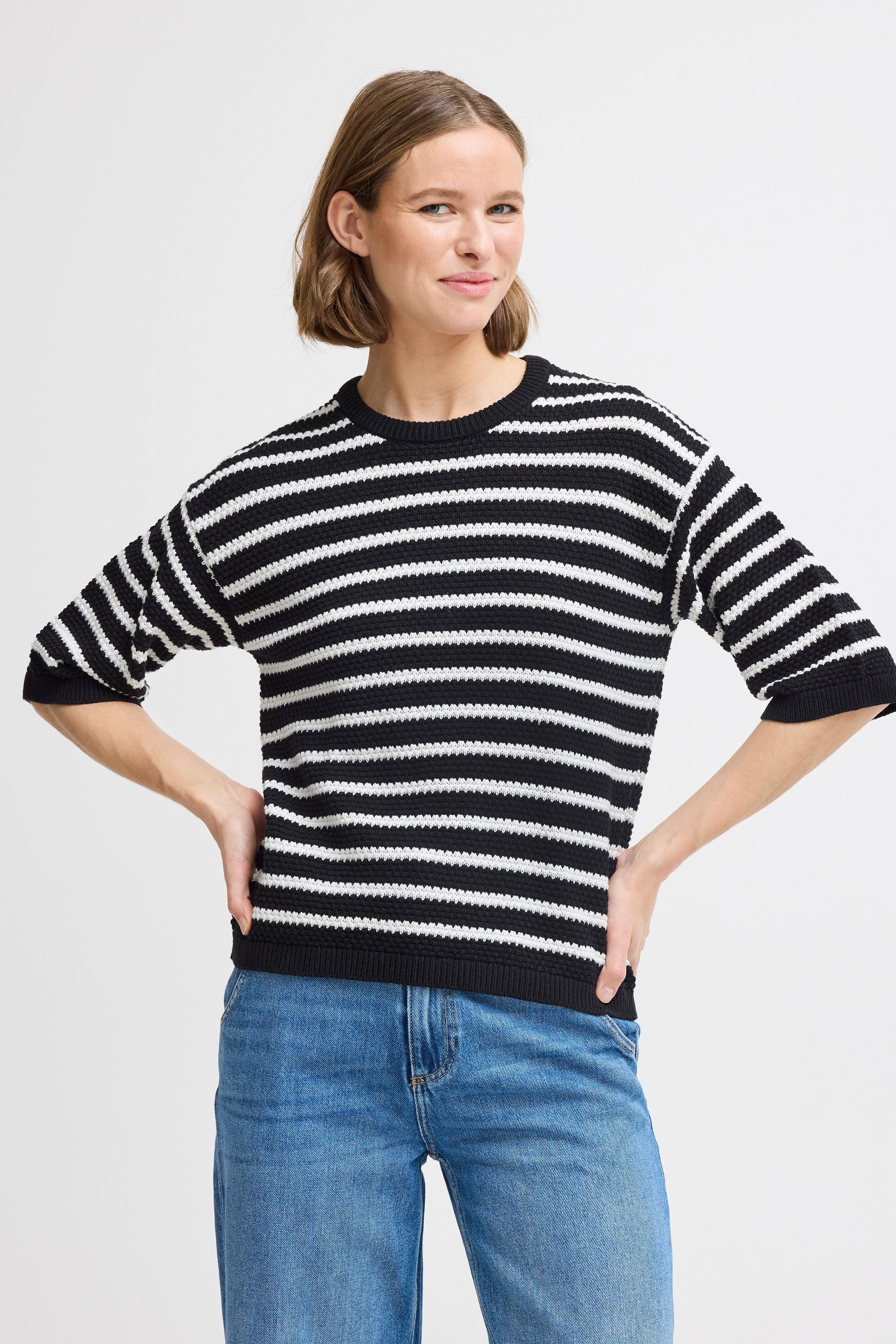 b.young Strickfleece-Pullover »Strickpullover BYMIKALA VAFFFEL JUMPER -«