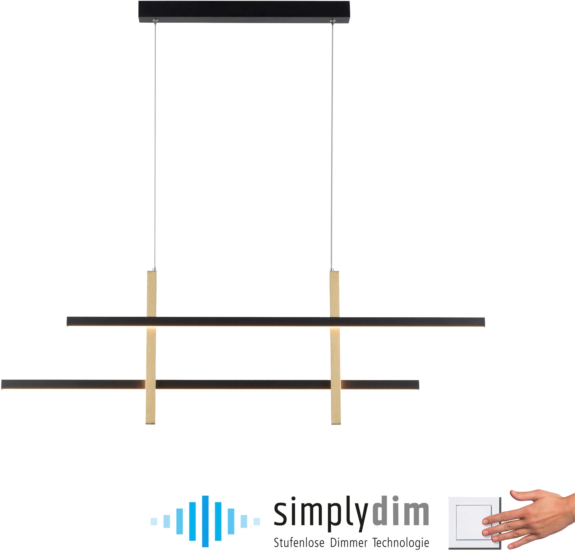 Paul Neuhaus Pendelleuchte »BARRA«, 1 flammig, Leuchtmittel LED-Board | LED fest integriert