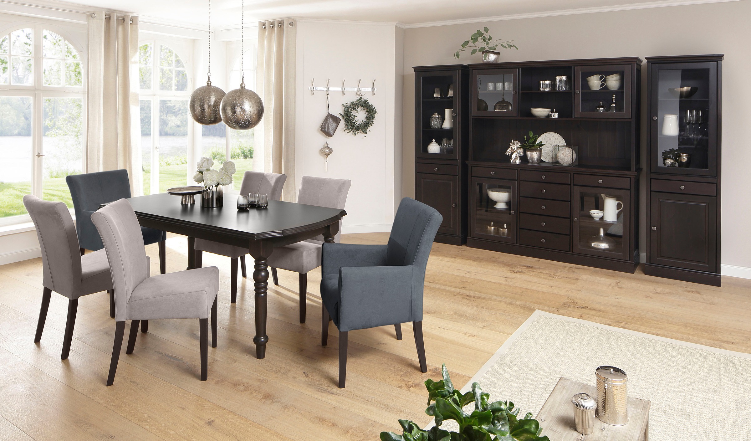 Home affaire "King" () Polsterstuhl, Armlehnstuhl, Gestell Massivholz günstig online kaufen