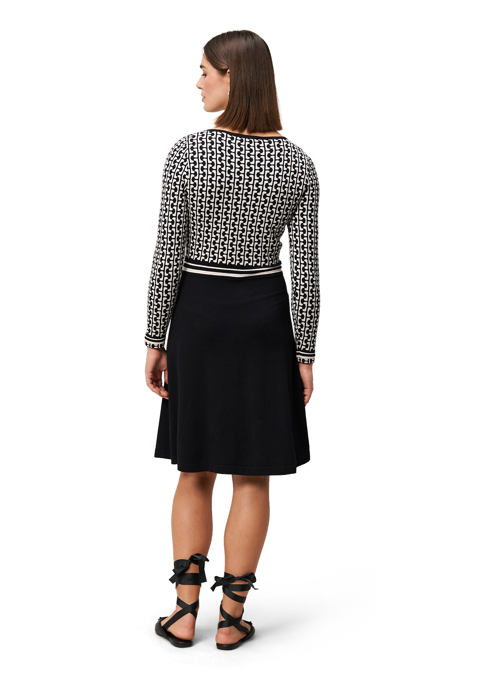 Zero Strickkleid »Damen Strickkleid grafisches Muster« Ohne Tasche Plain/ohne Details