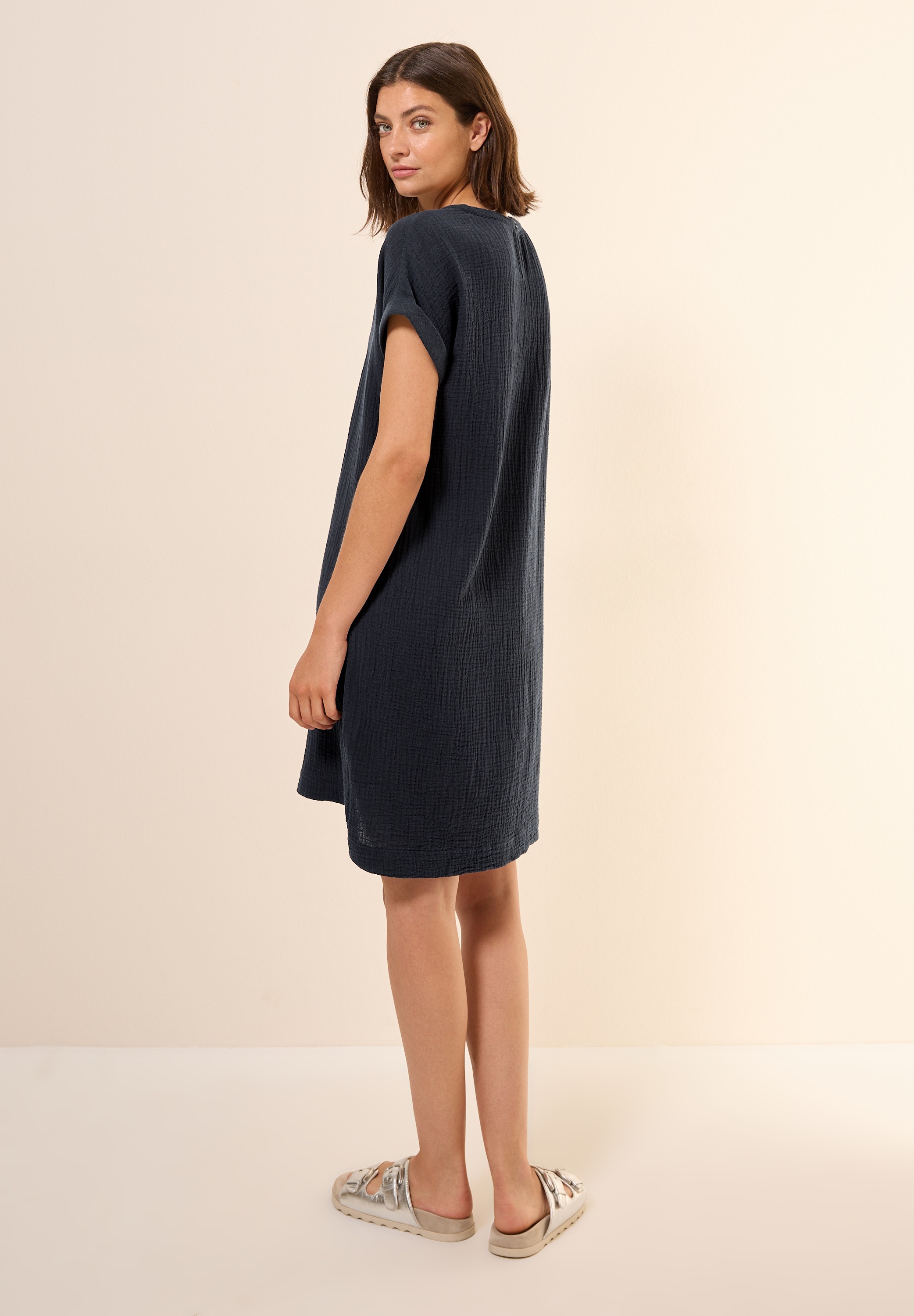 Cecil Midikleid Ohne Taschen aus 100% Baumwolle günstig online kaufen