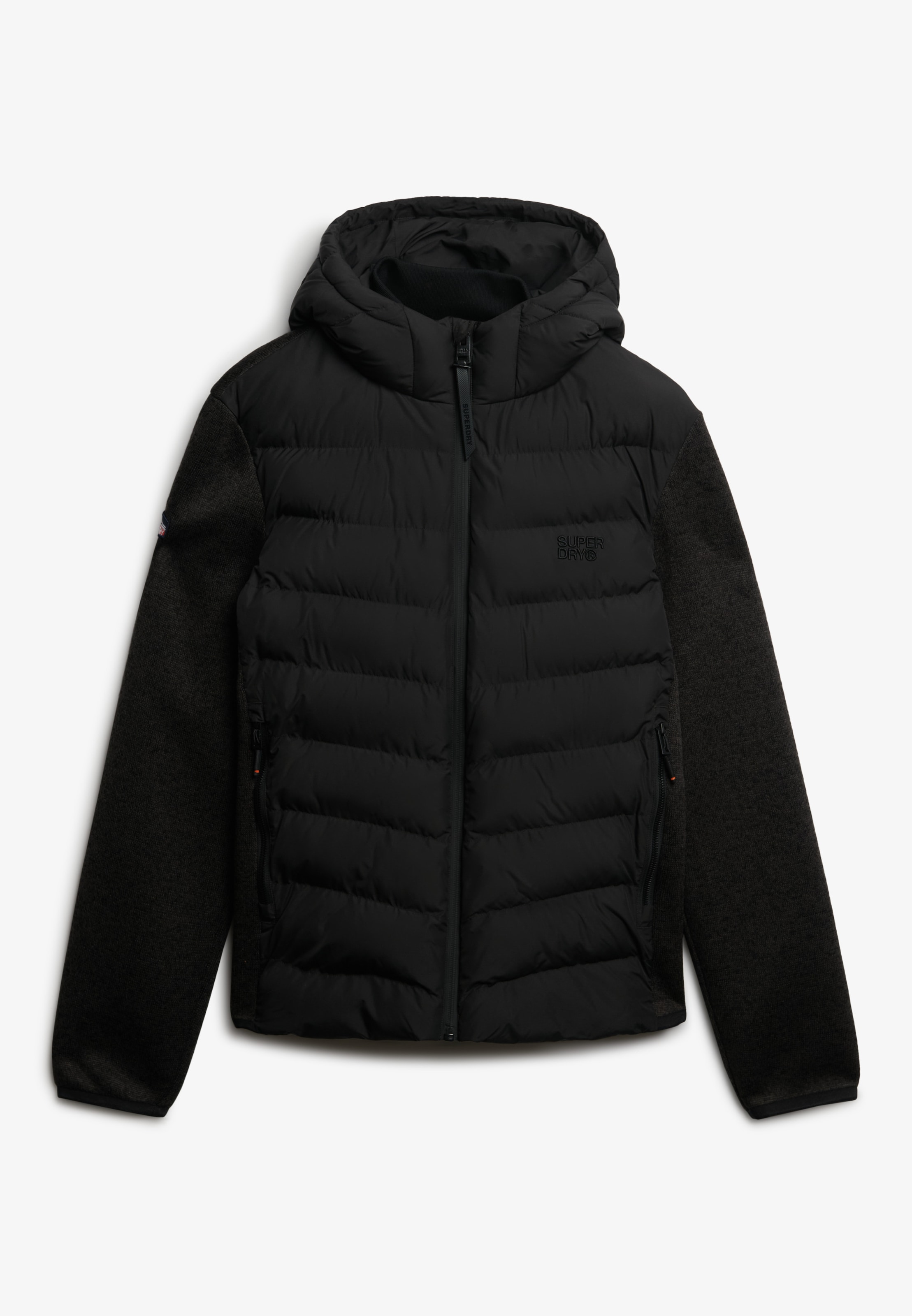 Superdry Steppjacke »HOODED STORM KNIT HYBRID JKT«, mit Kapuze