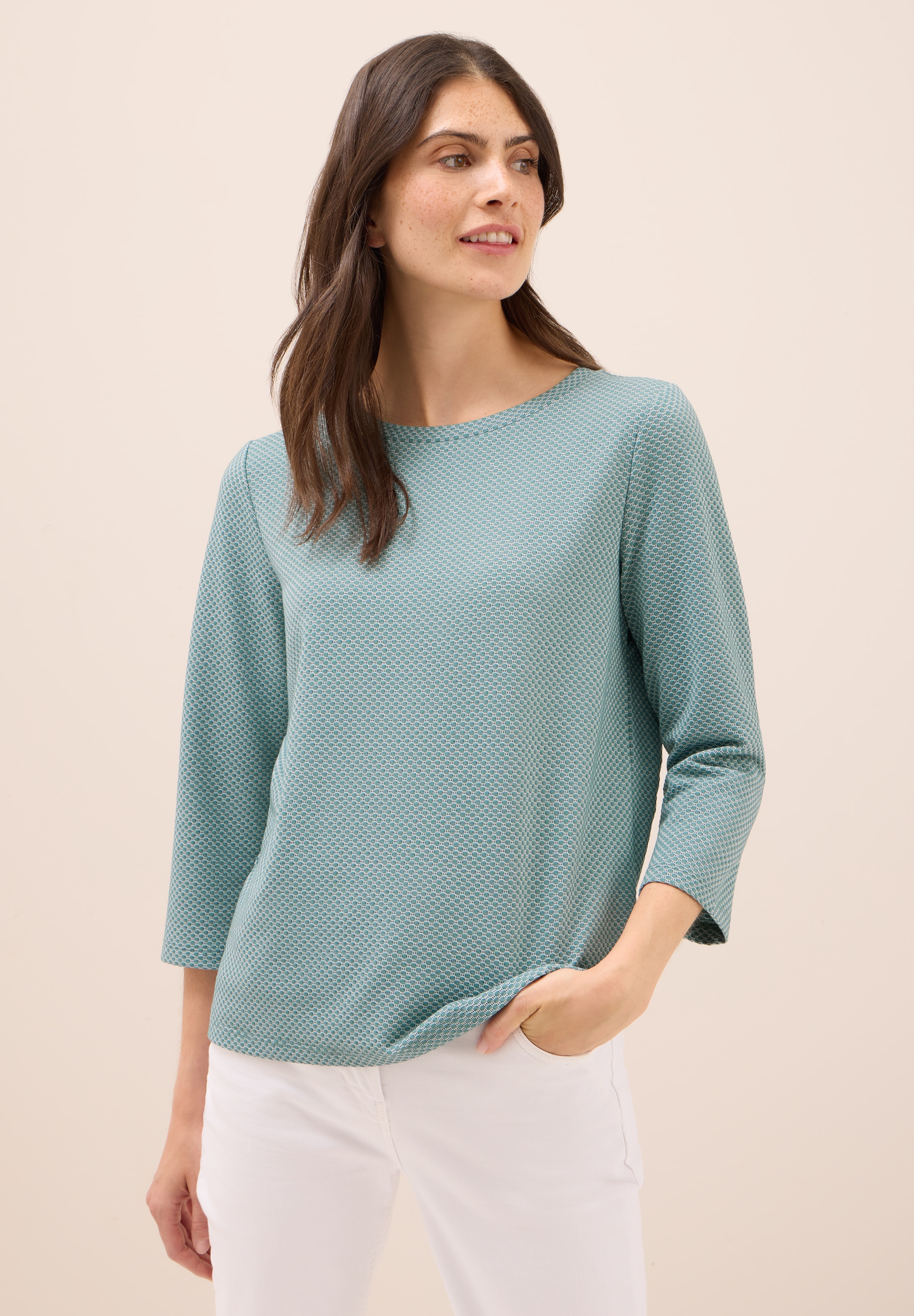 Cecil 3/4-Arm-Shirt, mit Materialmix günstig online kaufen