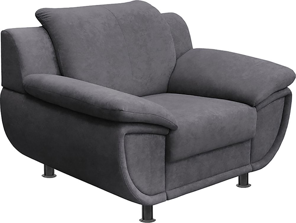 TRENDMANUFAKTUR Sessel »Rondo, Breite 121 cm, breite Armlehnen, Füße schwarz«