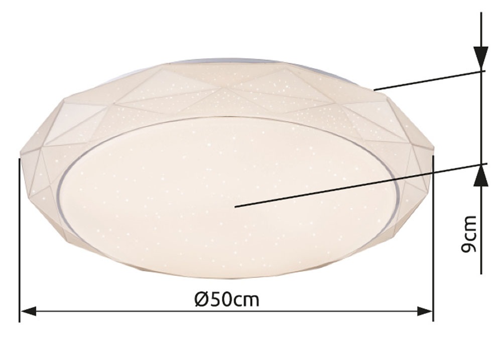 GLOBO LIGHTING Deckenleuchte »ANDI« LED-Modul 1 Stk. warmweiß - kaltweiß Deckenlampe Wohnzimmer-Leuchte Schlafzimmer-Leuchte Flur Küche