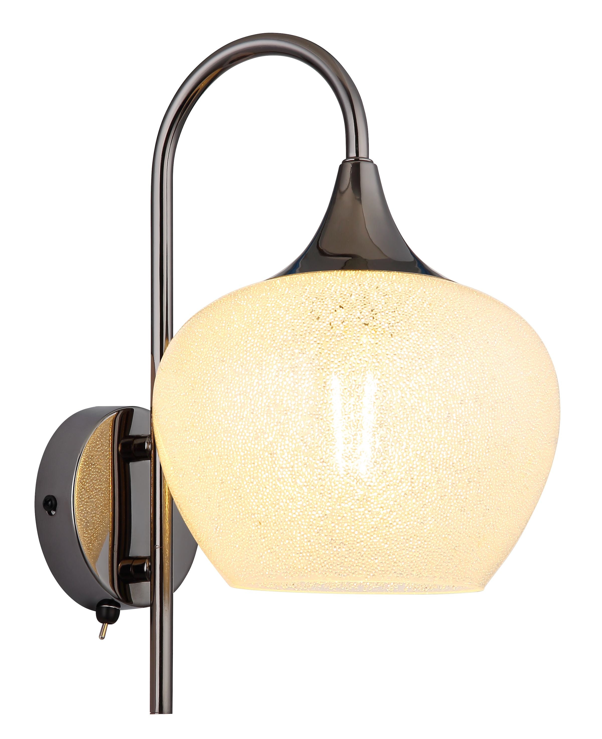 GLOBO LIGHTING Wandleuchte »MAXY«, Leuchtmittel E27 | ohne Leuchtmittel, Wandlampe/Metall/Acrylkristalle/Lichtschein: abwärts/schwarz-chrom
