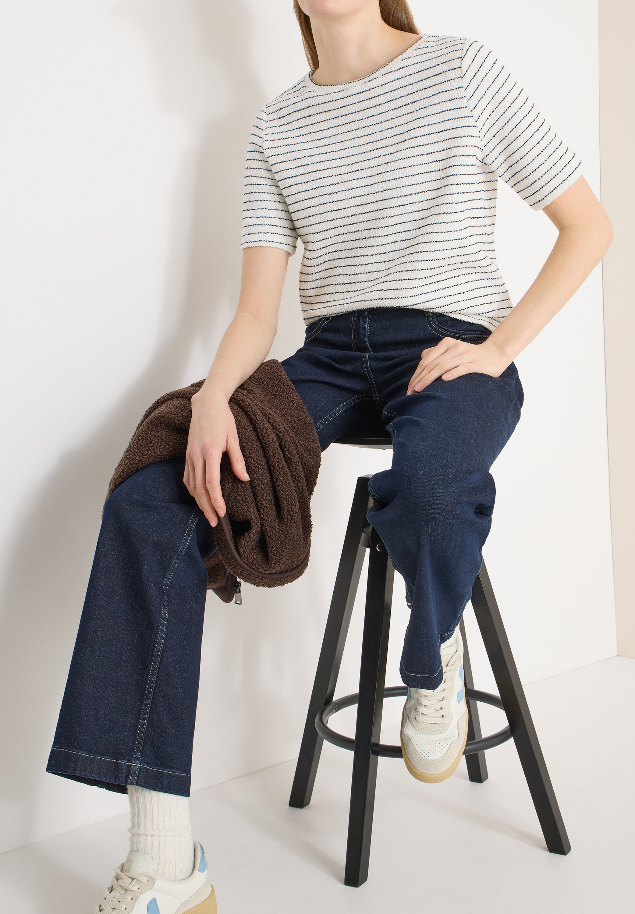 Cecil Print-Shirt mit U-Boot-Ausschnitt
