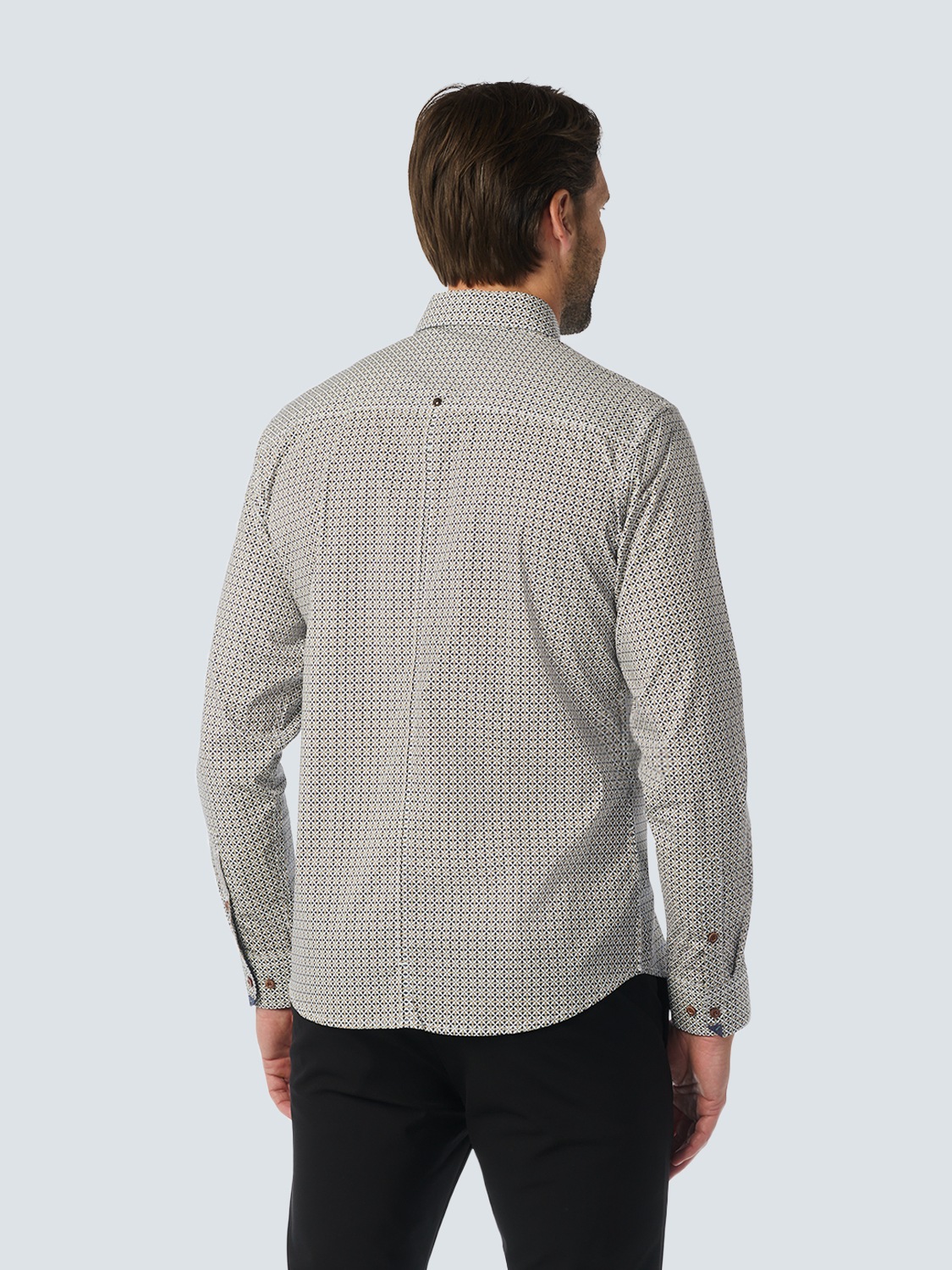 NO EXCESS Langarmhemd "No Excess Hemd mit Grafischem Muster - Stilvoll für günstig online kaufen