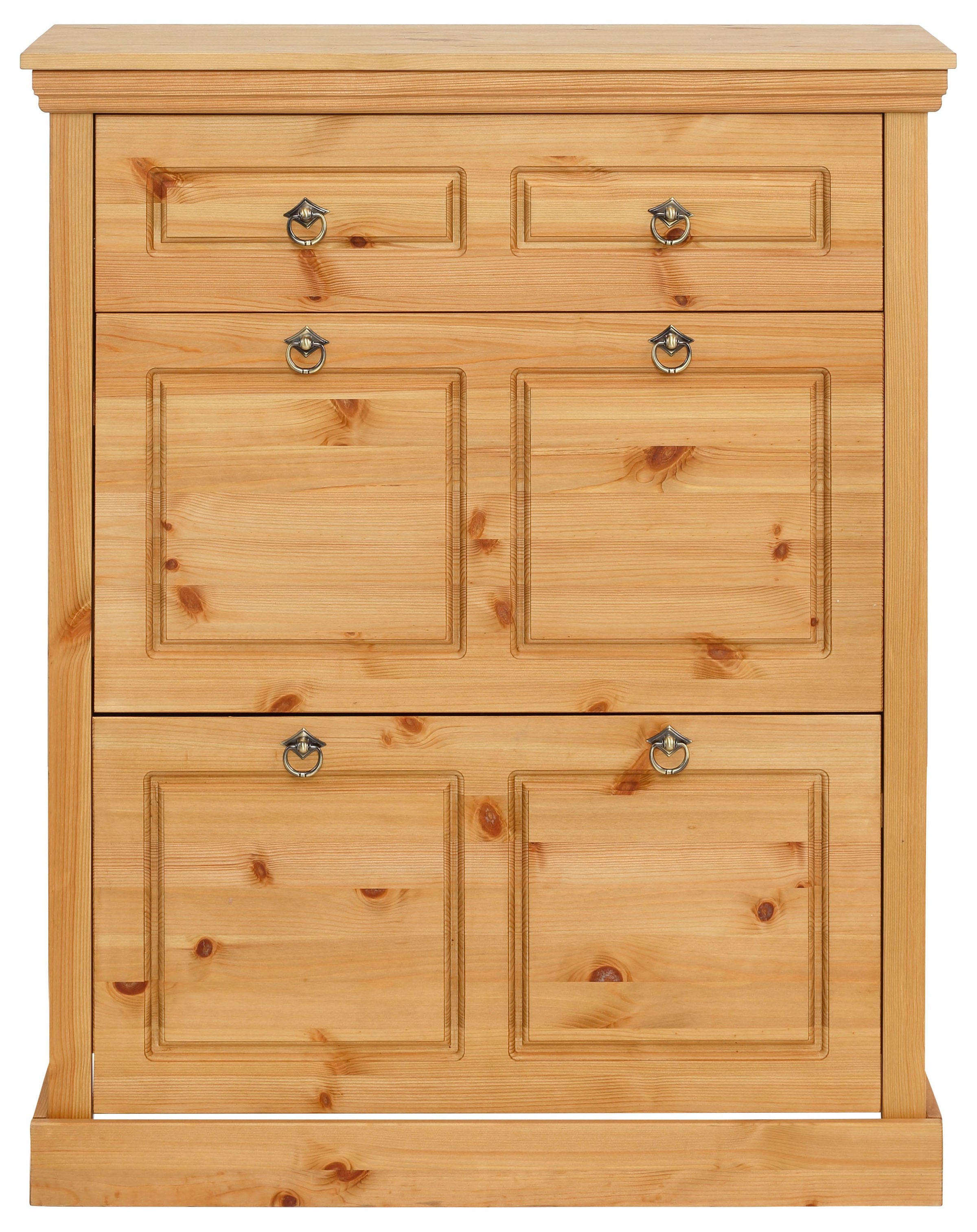 OTTO home Schuhschrank »Basilico« aus massiver Kiefer, FSC®, Breite 90 cm, mit Schublade, Kassettenoptik