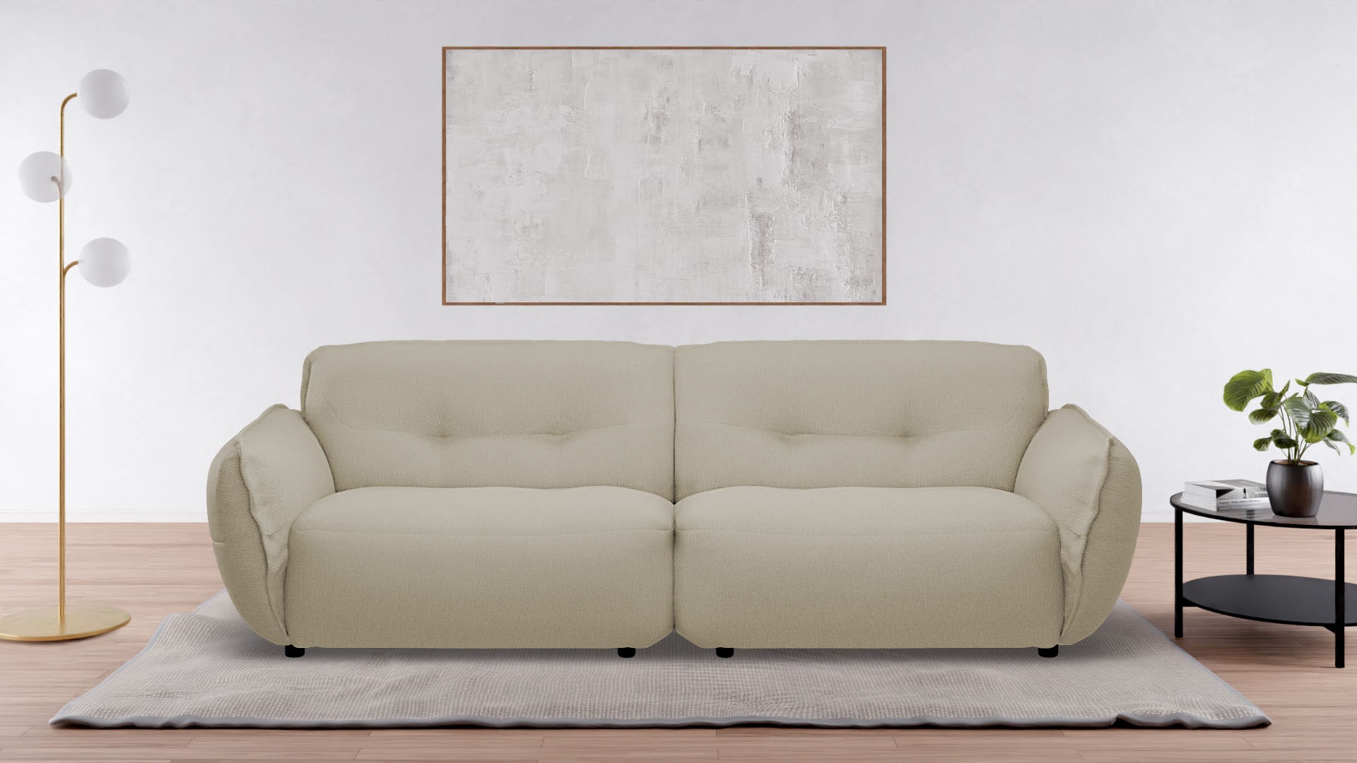 BETYPE 4-Sitzer "Be Fluffy Mega Sofa, viel Platz, XXL Couch, Breite 283cm, günstig online kaufen