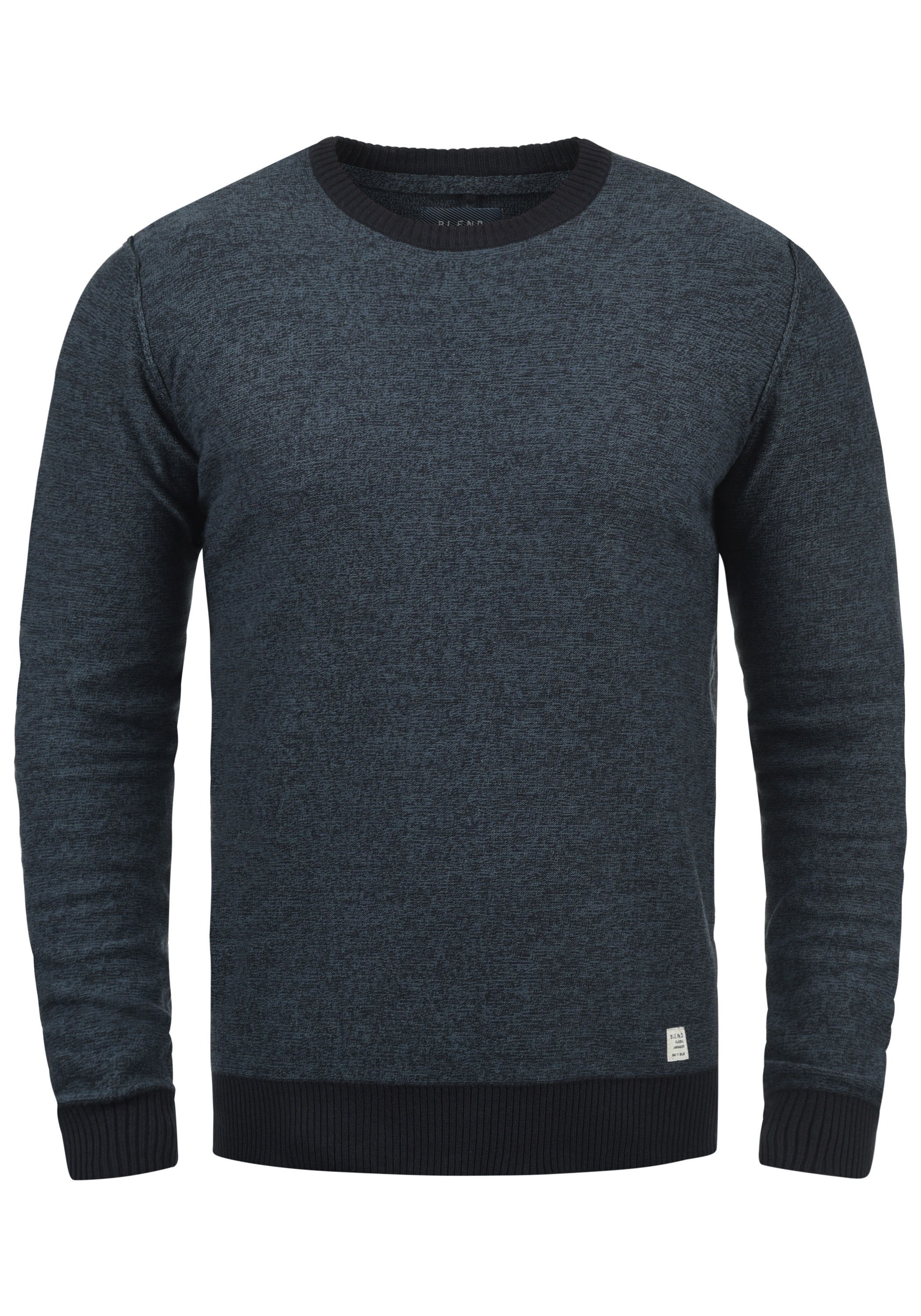 Blend Rundhalspullover "BHNathan", Strickpullover mit farblich abgesetzten günstig online kaufen