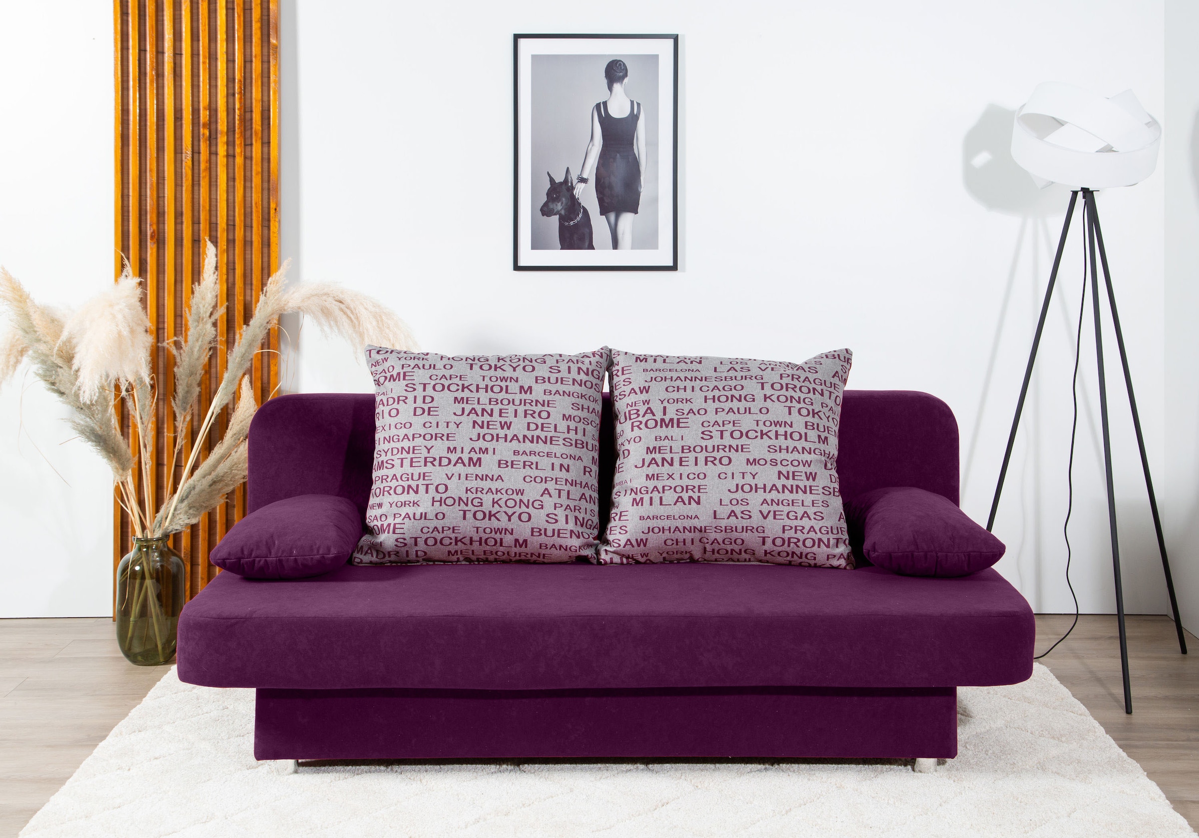 COLLECTION AB Schlafsofa »Ulla inkl. Bettfunktion und Bettkasten«, Schlafsofa,Bettfunktion,Bettkasten,inkl. Rückenkissen,Armlehnekissen